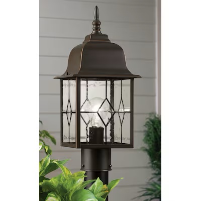 Portfolio Litshire 17-in H Oil Rubbed Bronze Post Light