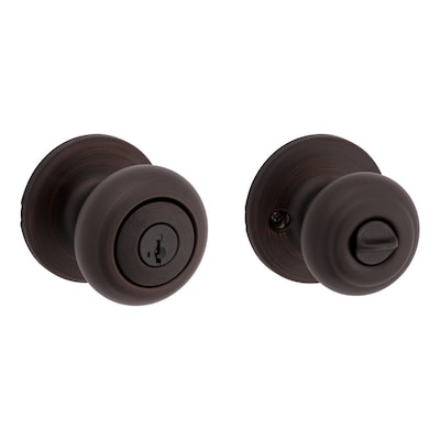 kwikset cove venetian bronze exterior keyed entry door knob ft. smartkey security