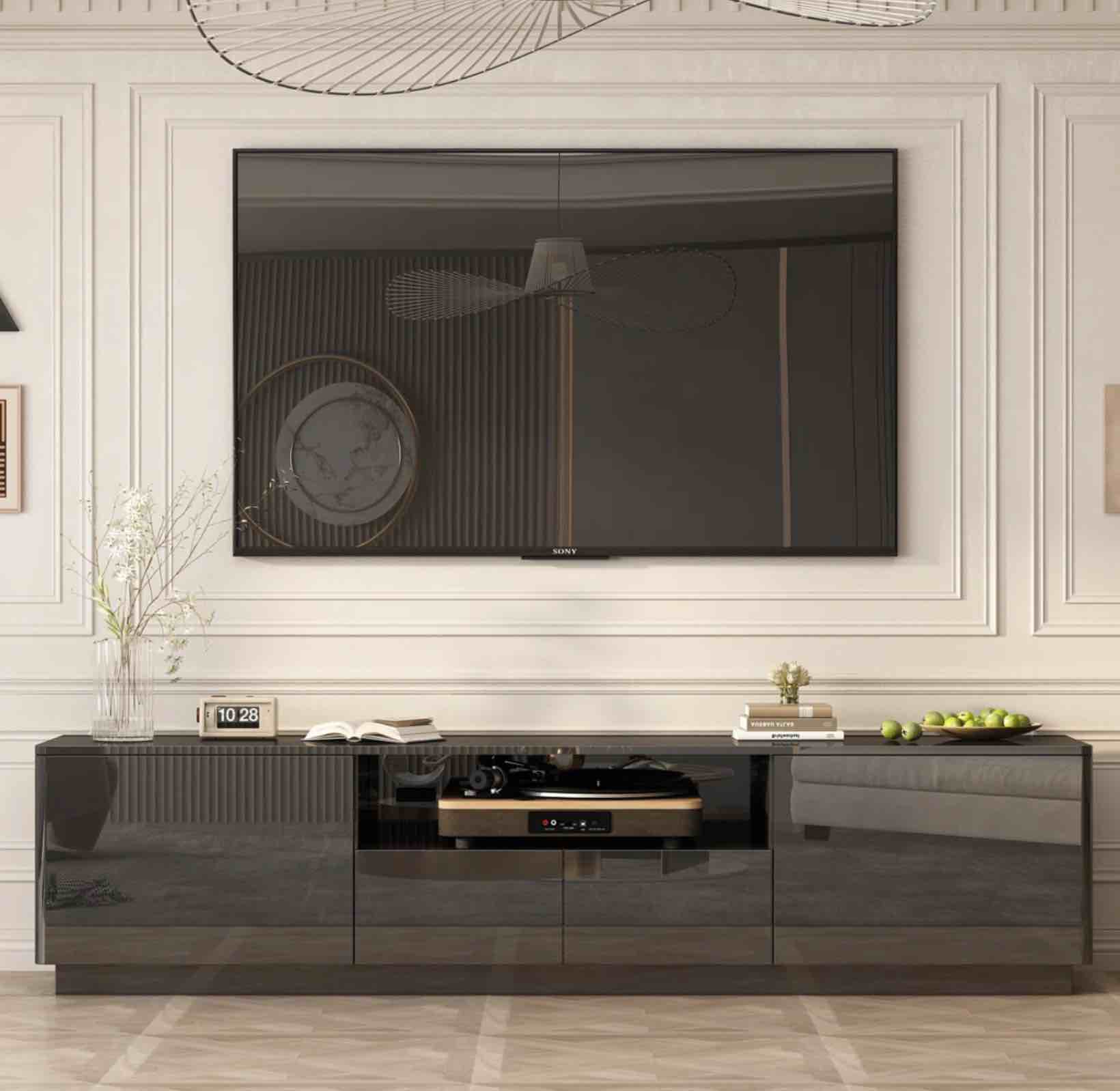Behati TV Stand for TVs up to 88" Black 