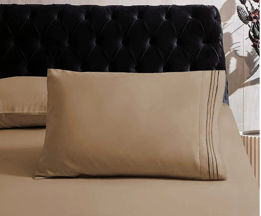Mocassi 1800 Series Sheet Set 6 Pieces Deep Pocket Queen Taupe