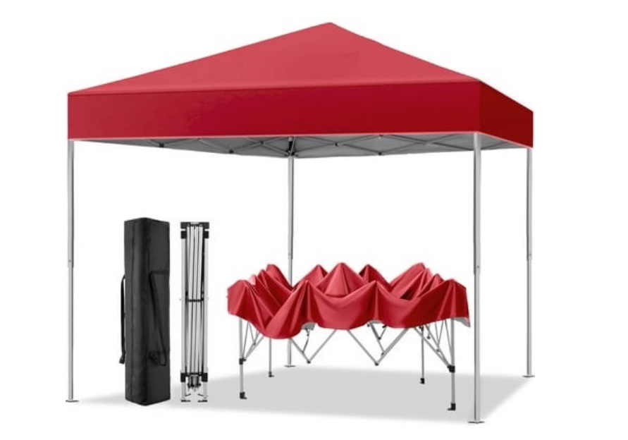 GVDV Canopy Tent 10x10 Ft Easy Pop up Outdoor Canopy Tent Portable Straight Leg Gazebo Instant Canopy