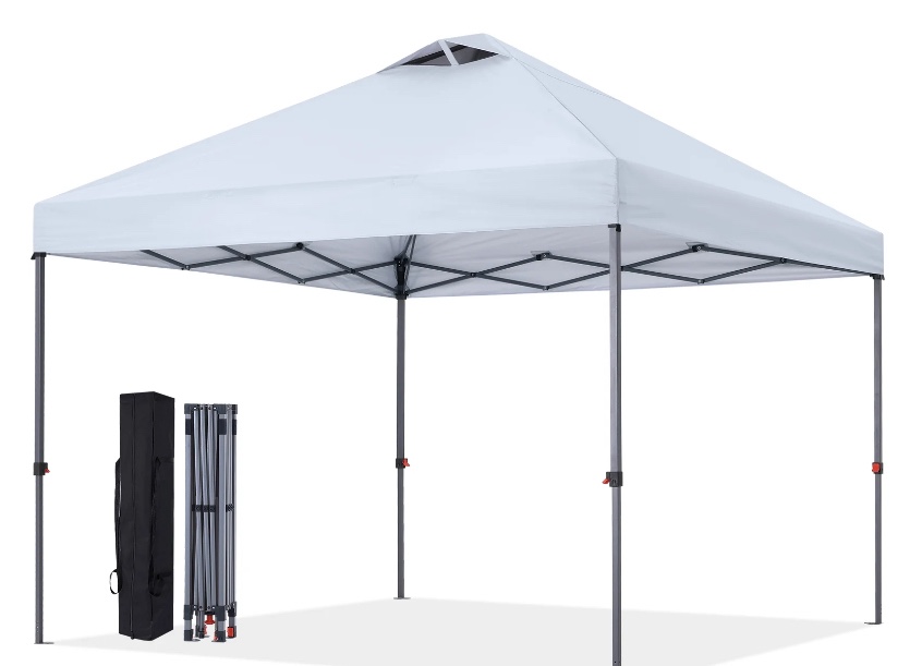 abccanopy 10 ft x 10 ft easy pop up outdoor portable instant one push function canopy tent with air vent, white