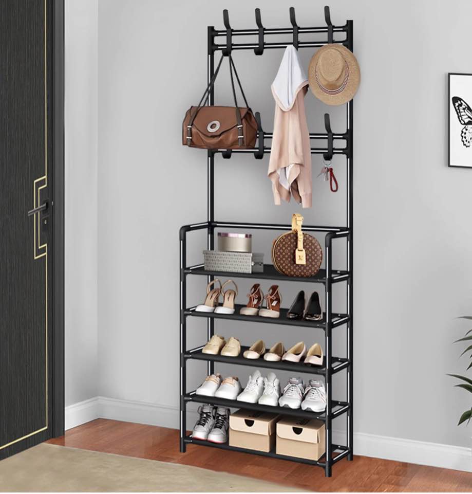 Vtopmart 5-Tiers Shoe Rack  Shoe Storage Organizer for Entryway Closet  Black
