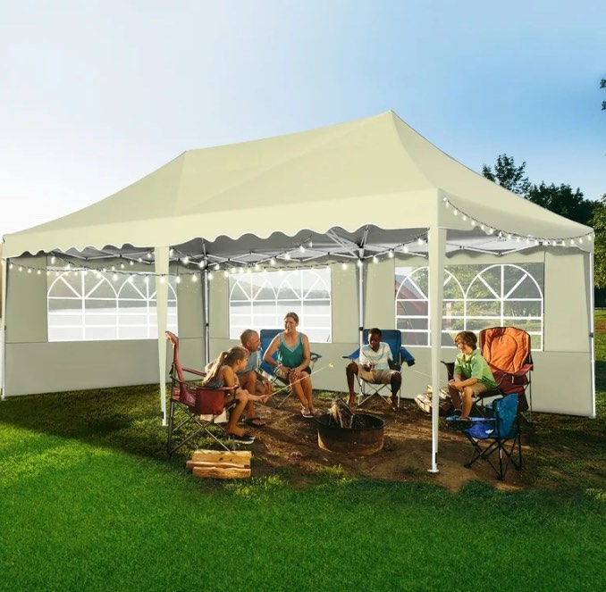 hoteel canopy 10 x20 pop up canopy tent heavy duty waterproof adjustable commercial instant canopy outdoor **canopy only