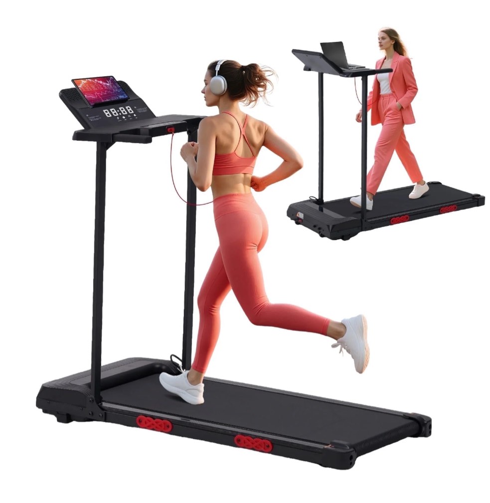 Walking Pad Treadmills for Home Workouts,3.5HP Compact Running Treadmills with Handles, Portable Electric Walking Treadmill with LED Display,0.6-10mph,400lbs