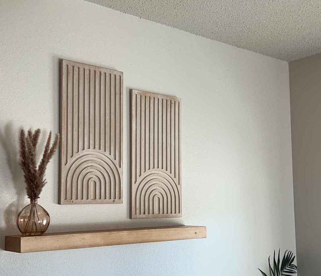 36" Floating Wood Shelf Walnut - Threshold™: Modern Storage, Open Shelving