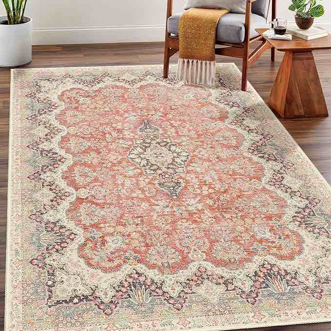 2x3 Small Rugs for Entryway, Green Boho Area Rug for Bathroom Throw Hallway Vintage Kitchen Rugs Non Slip Washable, Indoor Entrance Floor Carpet 2' x 3' (Rectangular) A#green