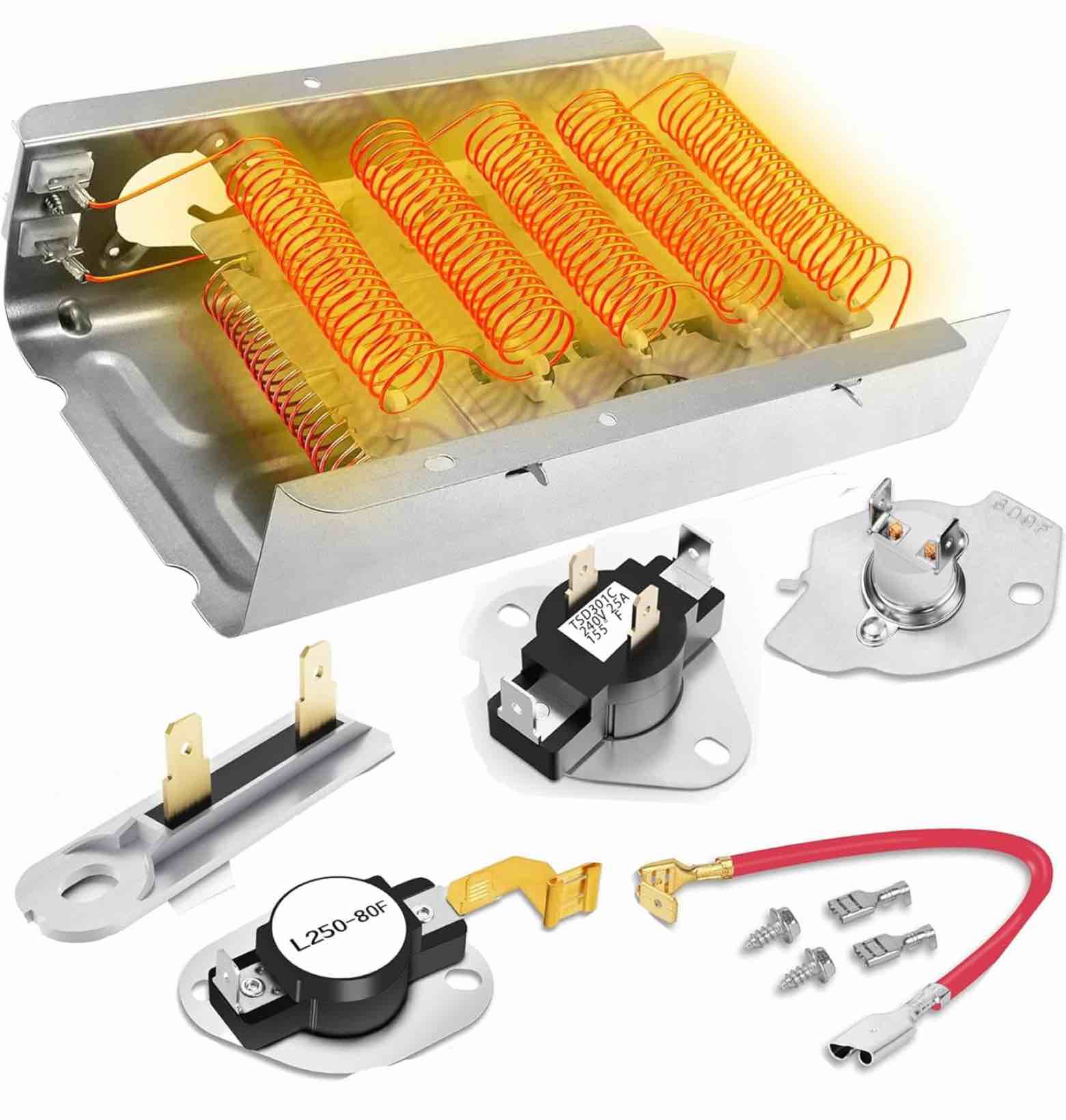 ?Upgraded?WED4815EW1 Heating Element for Kenmore 110 Series Elite Dryer Whirlpool/Am.ana/May.tag Bra