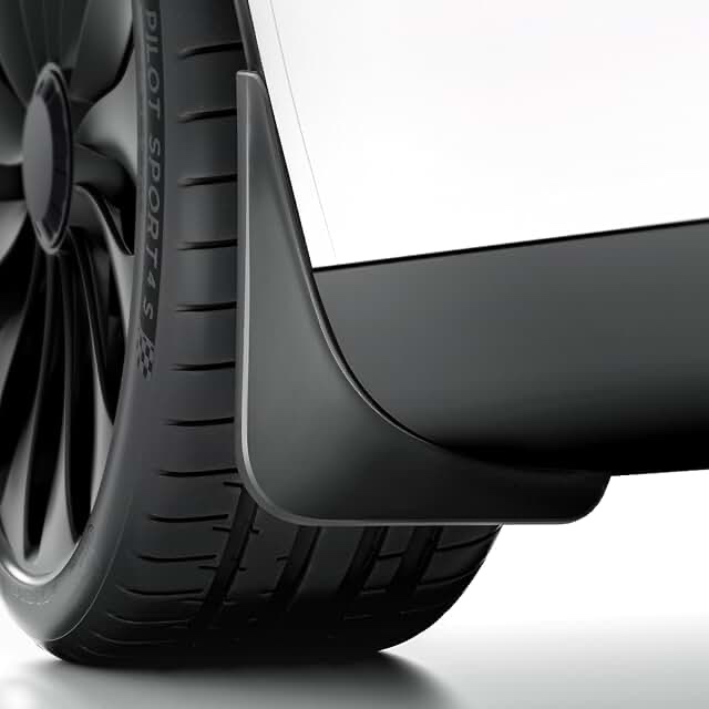 REEVAA 2025 2026 Tesla New Model Y Juniper Accessories - Mud Flaps [Protect Paint, No Drilling Required] All-Weather Mud Guard Body Kits for Model Y Juniper 2025-2026, Black (Set of 4)