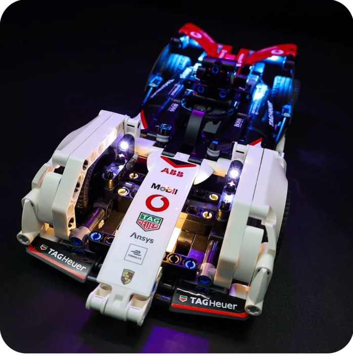Kyglaring Led Light Kit Compatible with Lego Technic Formula E Porsche 99X Electric 42137 Model Building Kit - Without Legos Set (Classic Version)