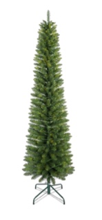 Bringstar 7FT Unlit Pencil Christmas Tree,Artificial Slim Xmas Trees Green