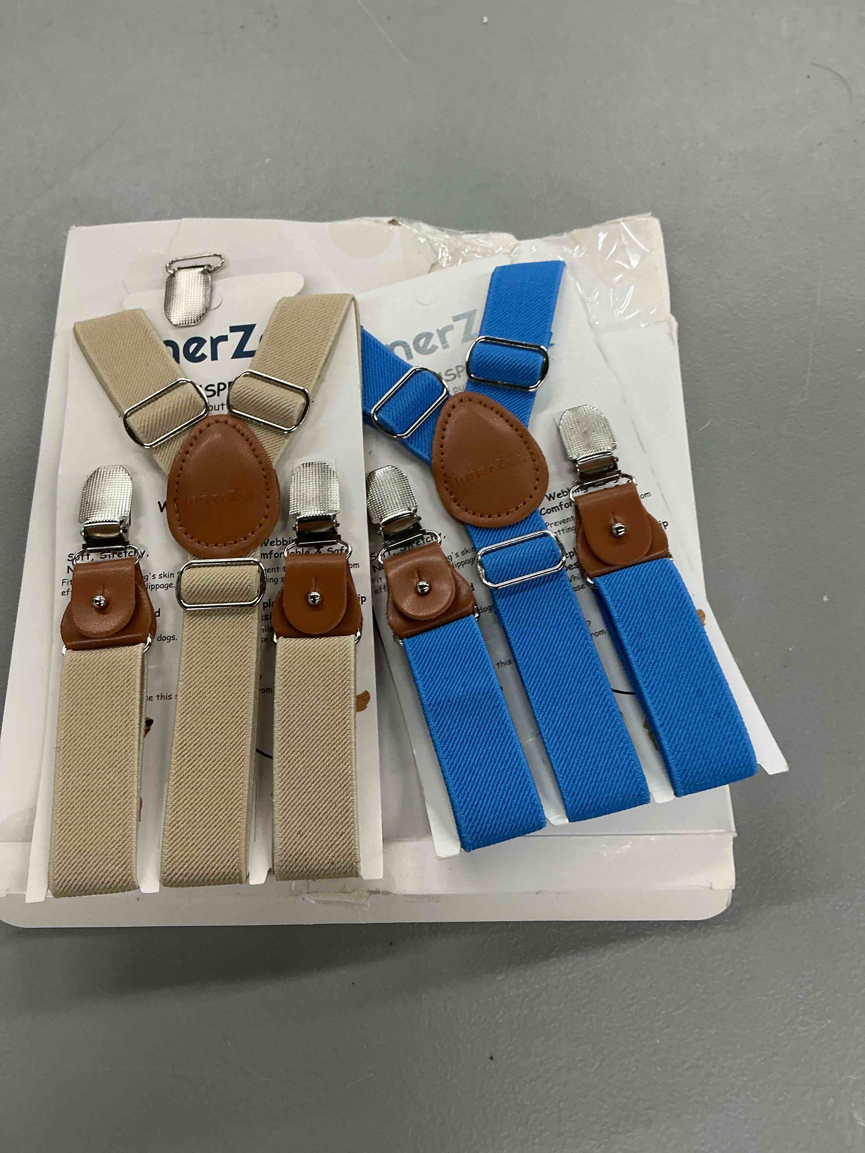 Condition photo showing Good Condition for 2 pieces dog diaper suspenders, for dog diaper female and belly band for male (medium/large, blue&beige) blue&beige medium/large
