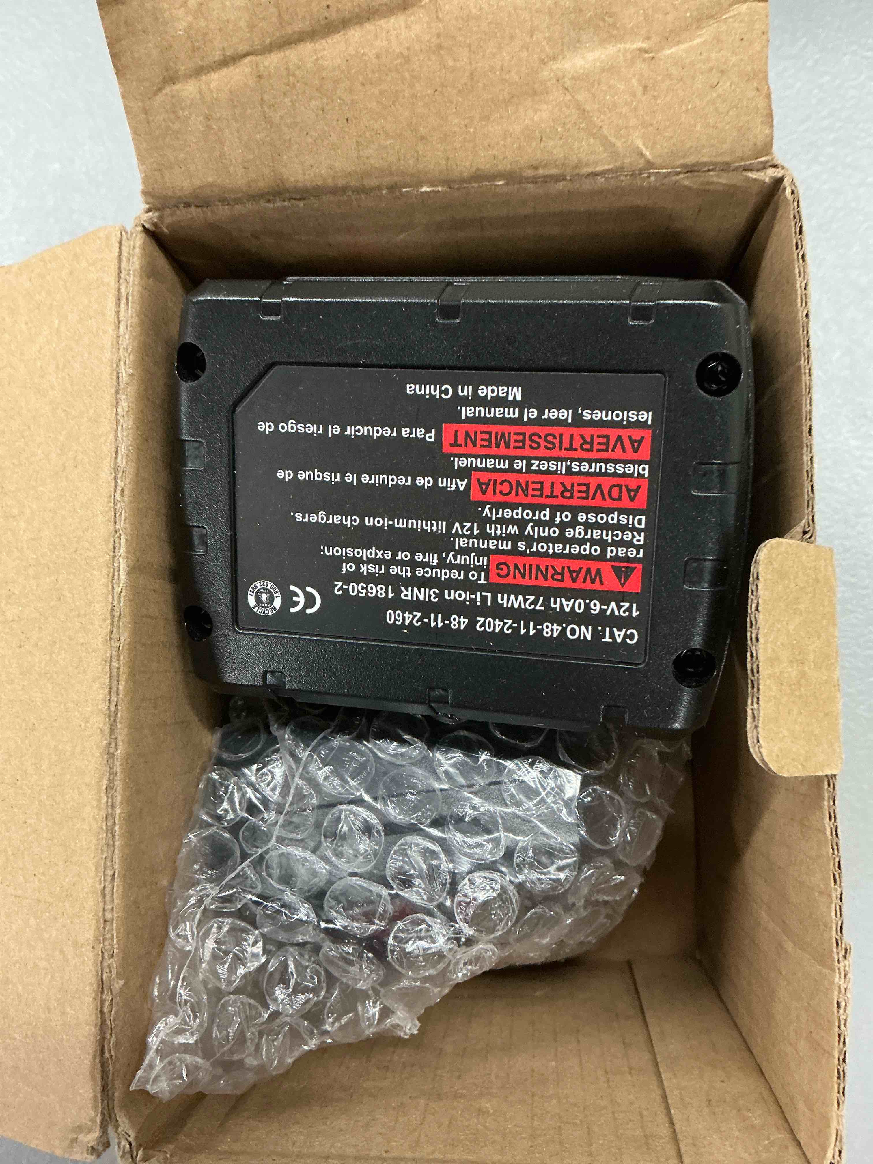 Condition photo showing Good Condition for lasica 2 pack 6.0ah 12v lithium-ion replacement battery compatible with mil-waukee 12v battery 48-11-2460 48-11-2412 48-11-2401 48-11-2440 and 12-volt cordless tool battery packs