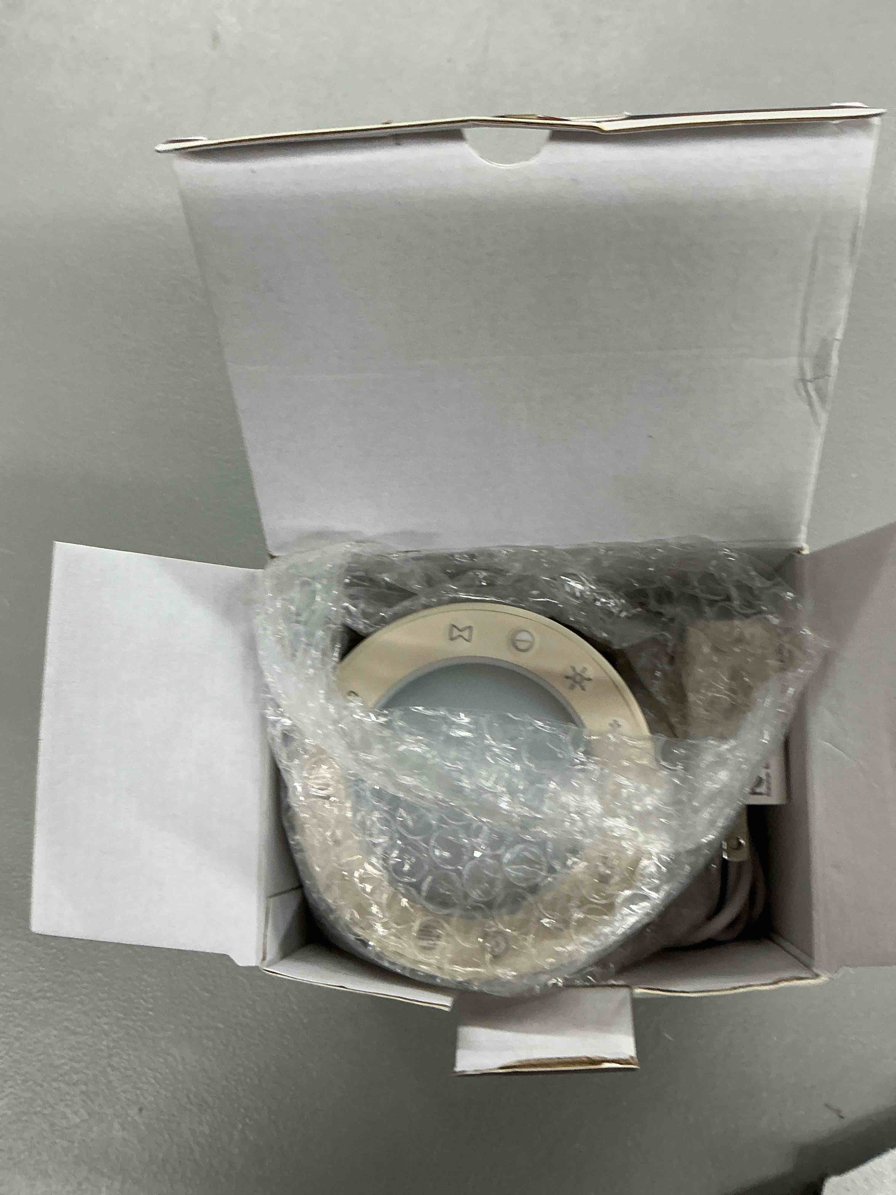 Condition photo showing Good Condition for white noise machine: red light therapy sleep sound machine with 38 soothing sounds & calming womb soother shusher, memory function, dimmable nursery night light with timer for baby adult gift putty pn-01