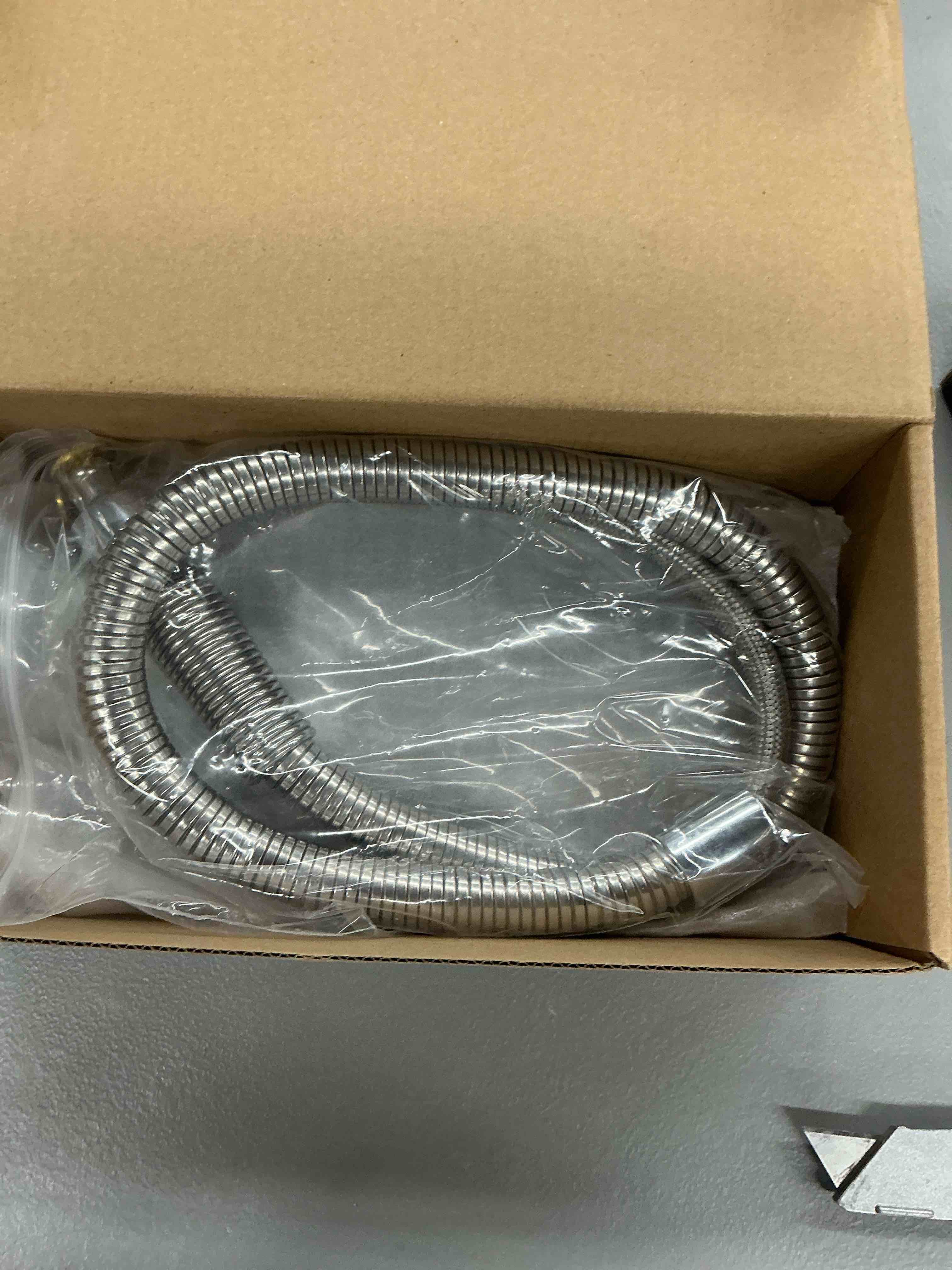 Condition photo showing New/Like New for pre rinse spray valve with stainless hose 44inch flexible commercial sink faucet replacement kit 1.42gpm high pressure restaurant dish sprayer for wall/deck mount industrial kitchen faucets sprayer & hose