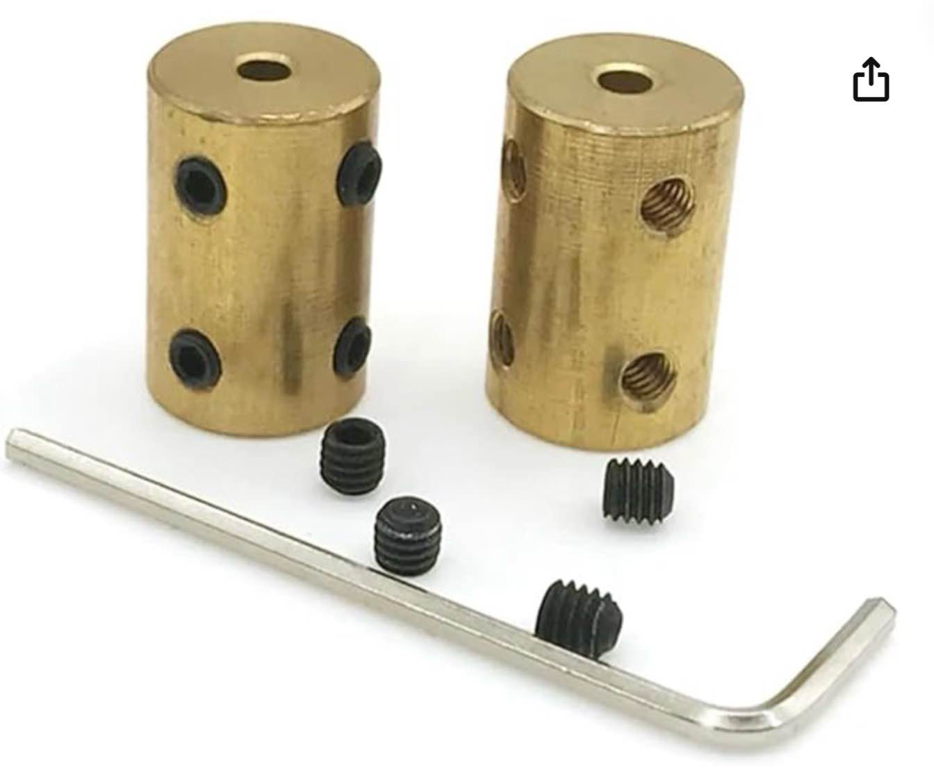 5 pcs D14 L22/D20 L25 Brass Rigid Coupling Hole 3.17/4/5/6/6.35/7/8/10/12mm Motor Connector Nicely (Size : D14L22 4X5)