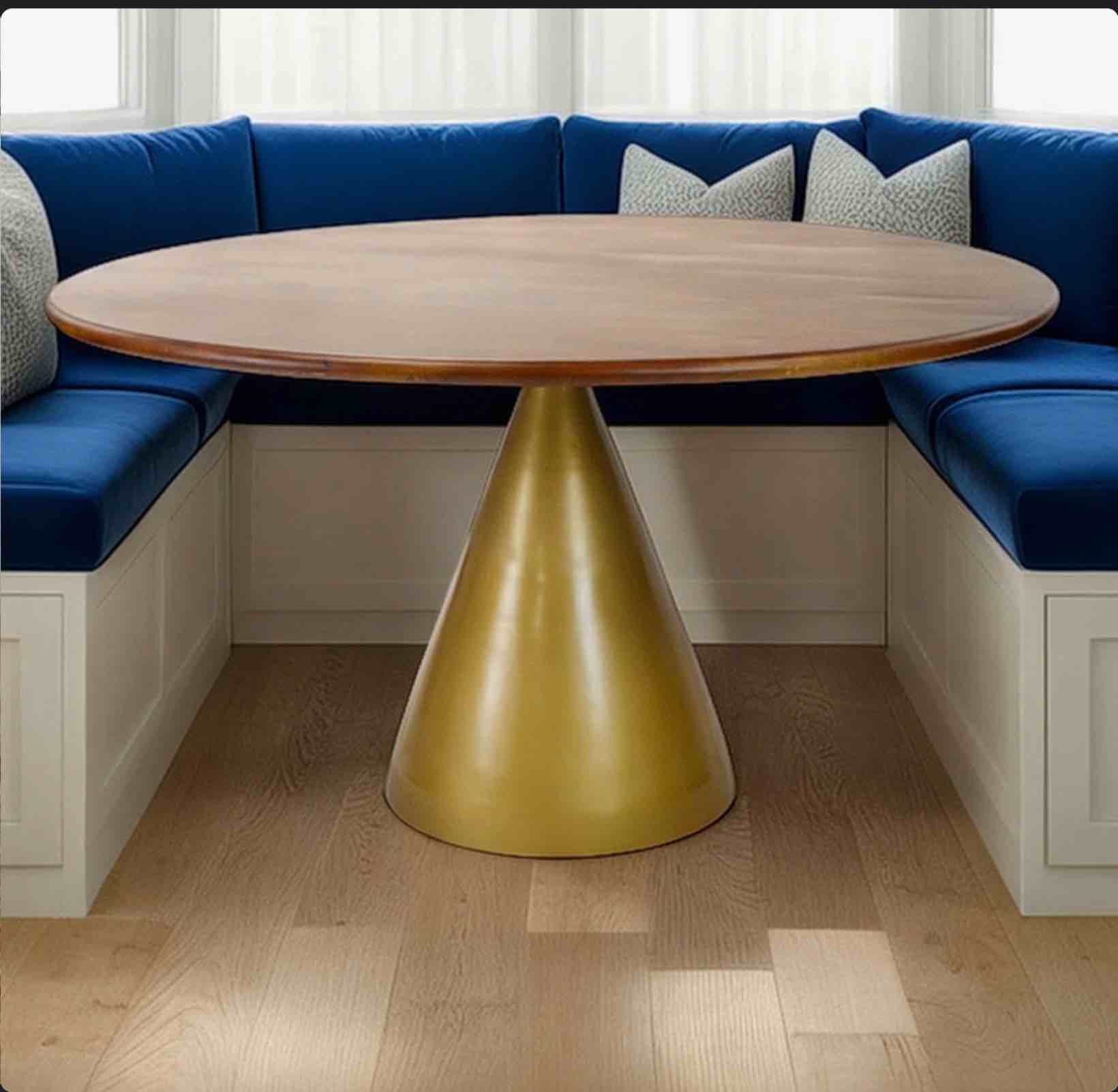 Gio 48 in. Cast Aluminum Pedestal Base Dining Table