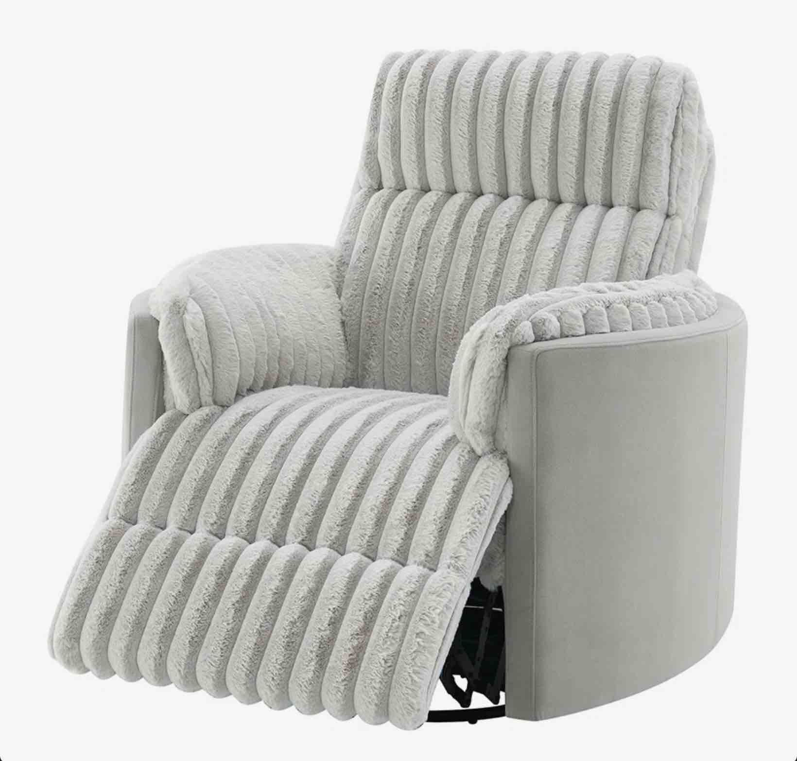 Olita Corduroy Swivel Glider Recliner Chair