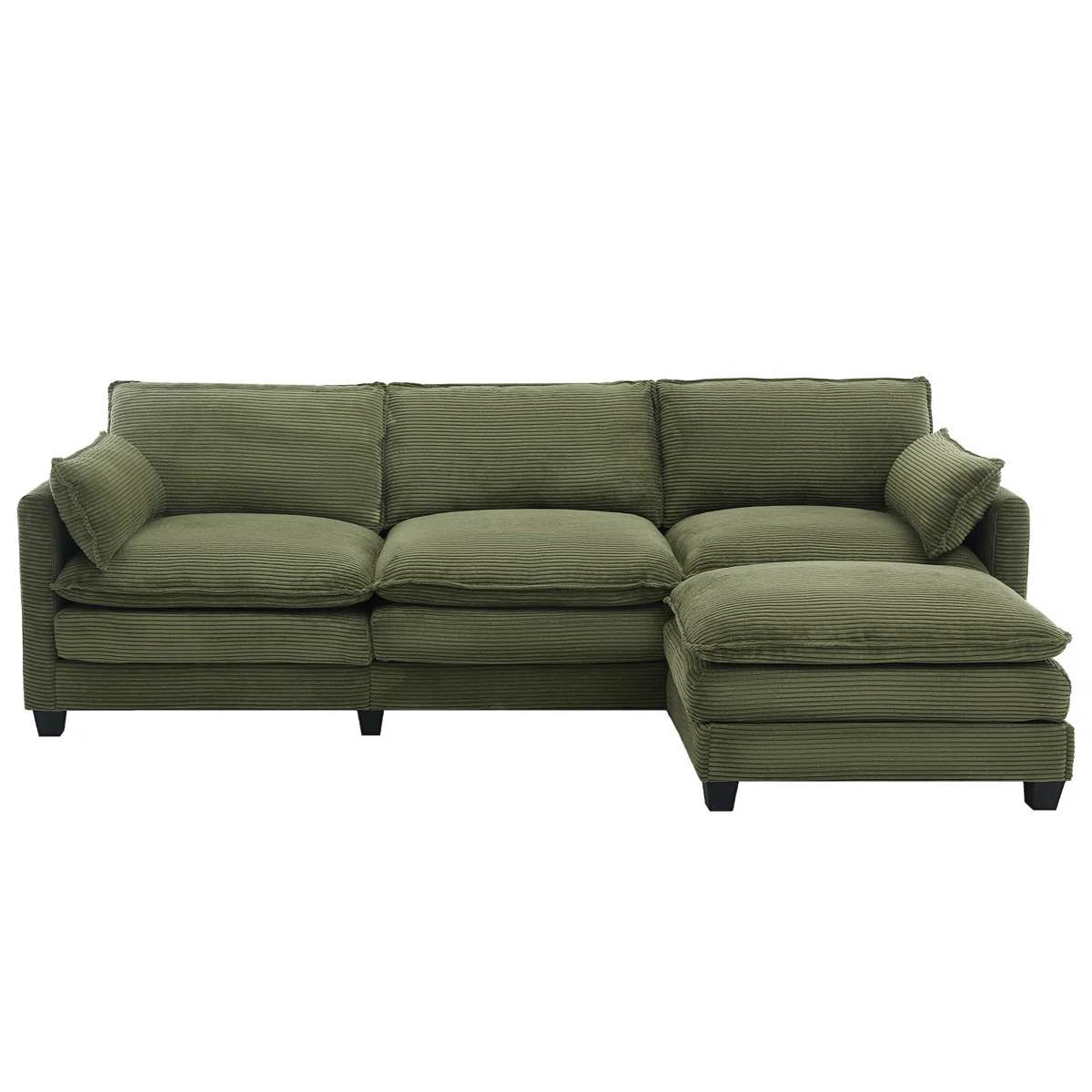 ASYIAH upholstered sectional green