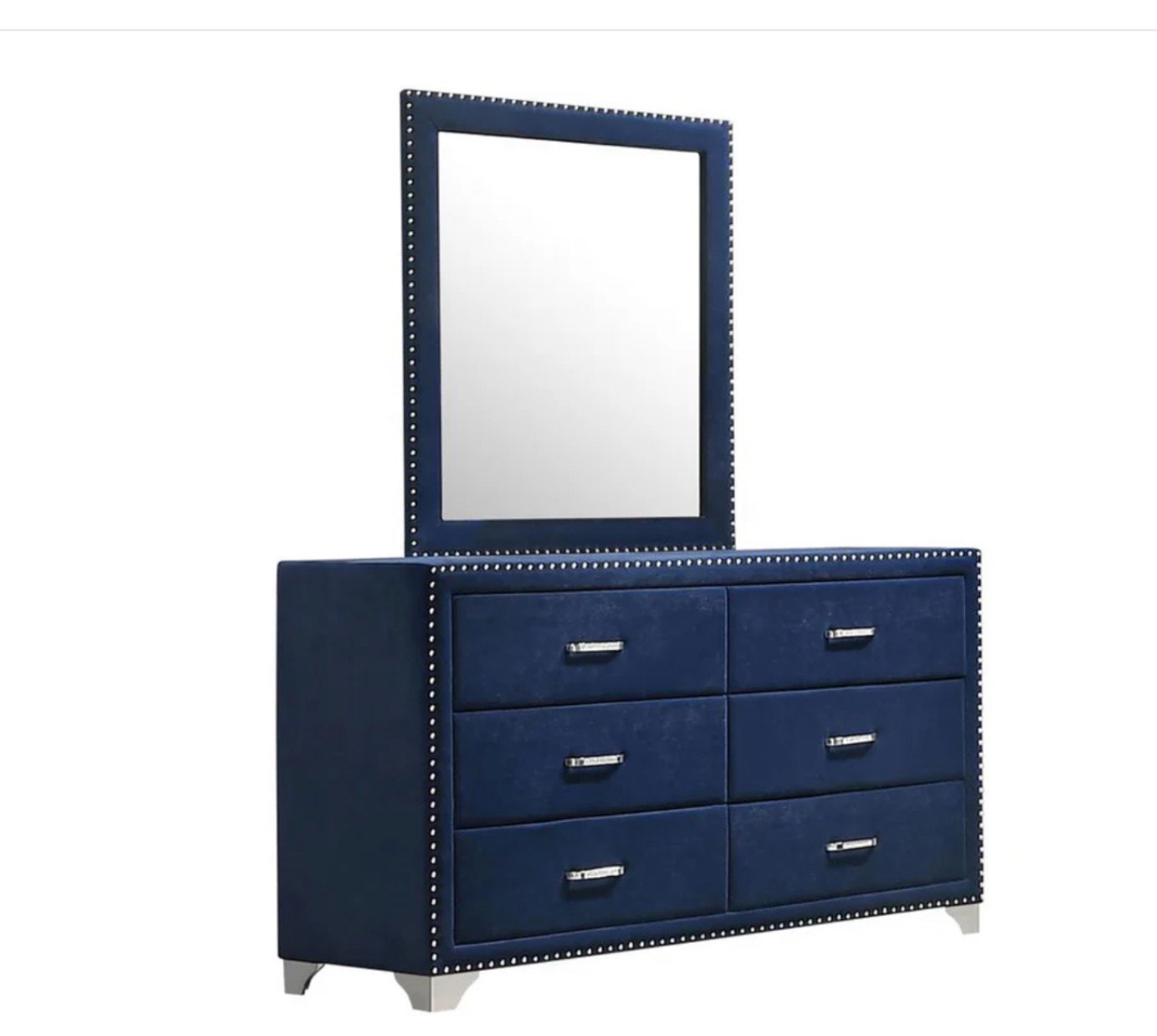 Melody 60" Wide 6 Drawer Dresser With Mirror