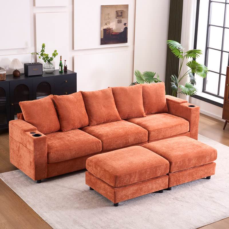 109.4 '' Sectional Sofa, U-shaped Modular Sofa Cloud Couch