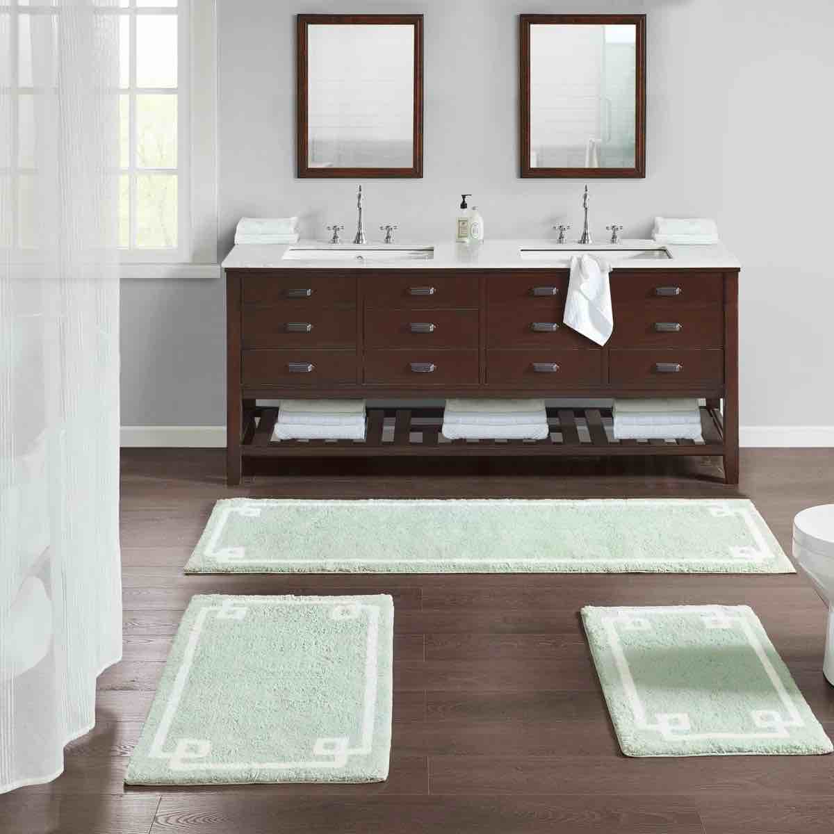 Evan 100% Cotton Tufted Bath Rug with Non-Slip Backing