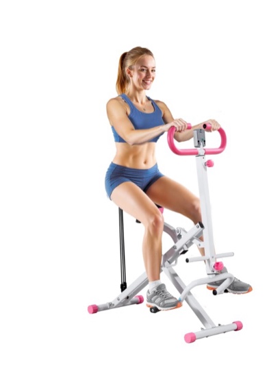 VEVOR Squat Machine, Deep Squat Rowing Machine for Home, Easy Setup & Foldable Exercise Equipment, Glute Trainer Machine with 3 High-Strength Resistance Bands, Glutes & Leg Home Workout Machine,White