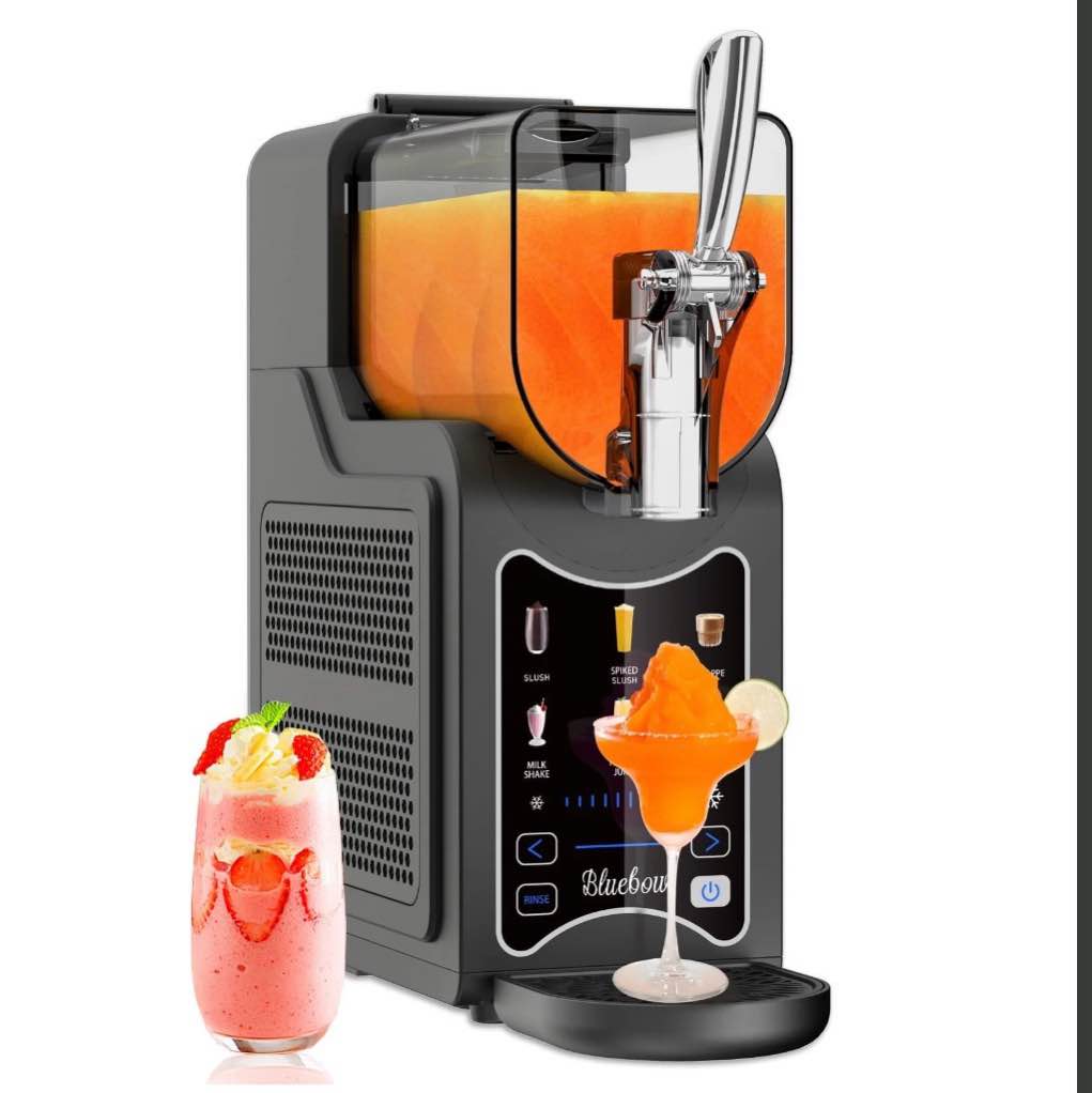 bluebow slushie machine for home, 88oz vessel slush maker with 6 presets, no ice needed, frozen drink maker for smoothie, frappe, milkshakes and more