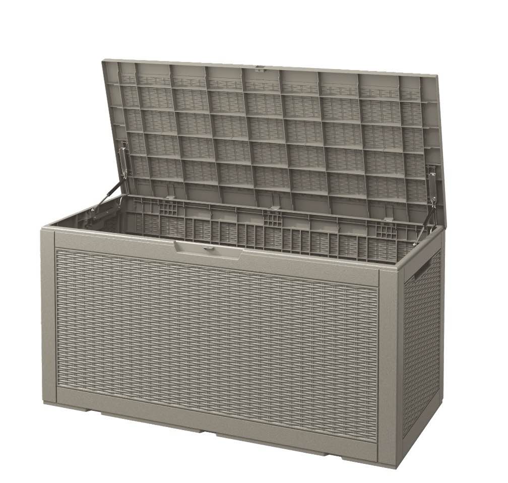 bifanuo 100 gallon deck box lockable resin outdoor storage box waterproof outdoor container for patio furniture cushions pillow