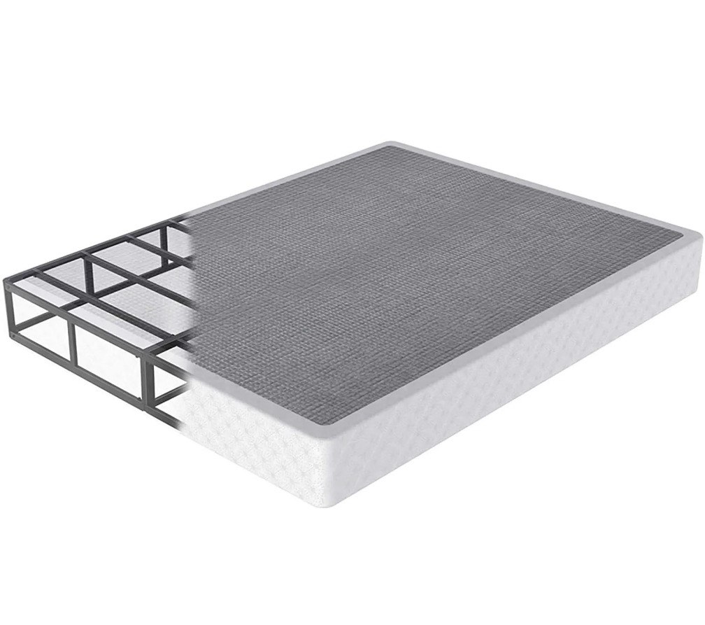 qftime 9" metal king box spring, mattress foundation, heavy-duty, easy assembly