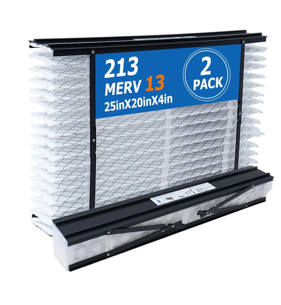 shuebee 213 replacement filter compatible with aprilaire whole house air purifier 1210,1620,2210,2216,3210,4200 furnace air purifier,merv 13 filters,size:20x25x4,2 pack