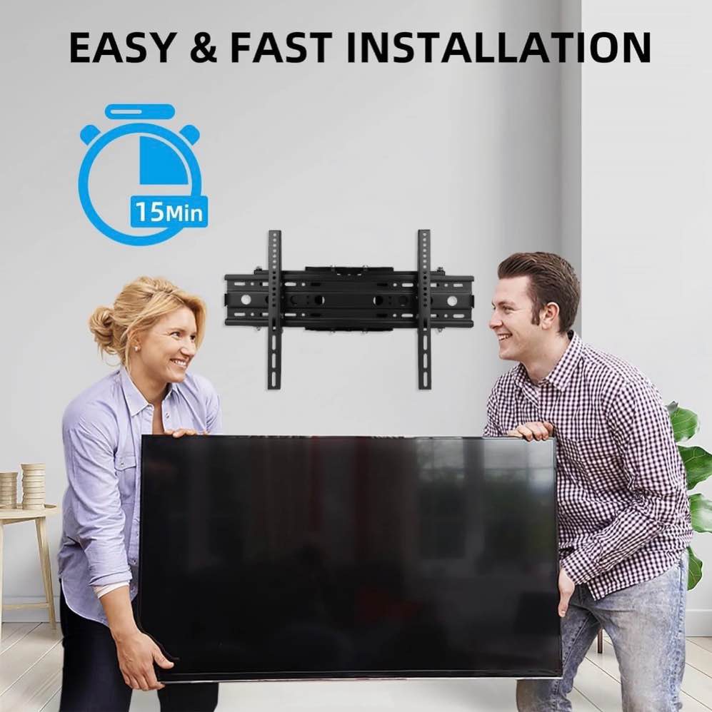 Full Motion TV Wall Mount Bracket 32 to 65 80 inch TV Stand with Articulating Swivel Tilt Extension