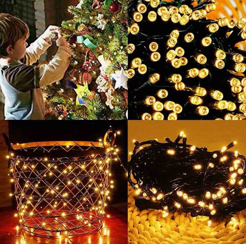 Condition photo showing Good Condition for 66ft LED Christmas Lights, Christmas Tree Lights Indoor Plug in, 8 Modes Twinkle Christmas String Lights for Indoor Outdoor Xmas Tree Wedding Party Decoration (Warm White)