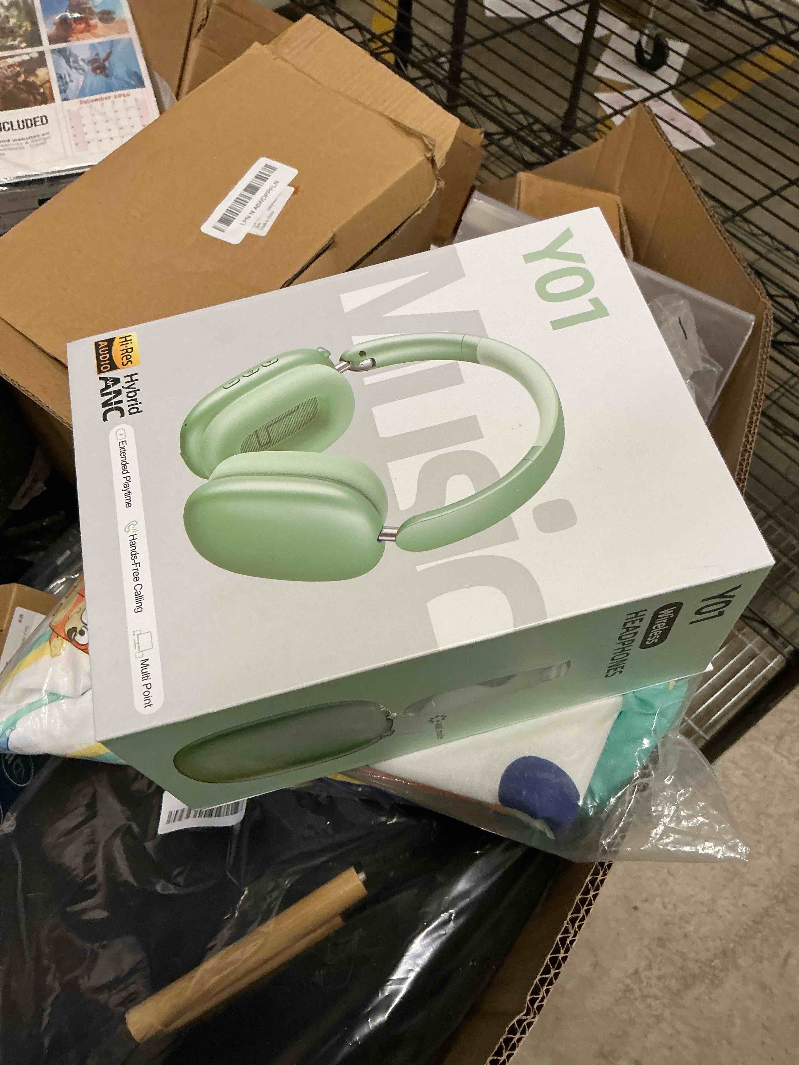 Condition photo showing Good Condition for Wentronic Y01 Wireless Noise Canceling Headphones Bluetooth 5.3 Over Ear Headphones with Microphone, Hi-Res Audio, 48H Playtime, Foldable Comfortable Earpads,Compatible with iOS,Android,PC, Green