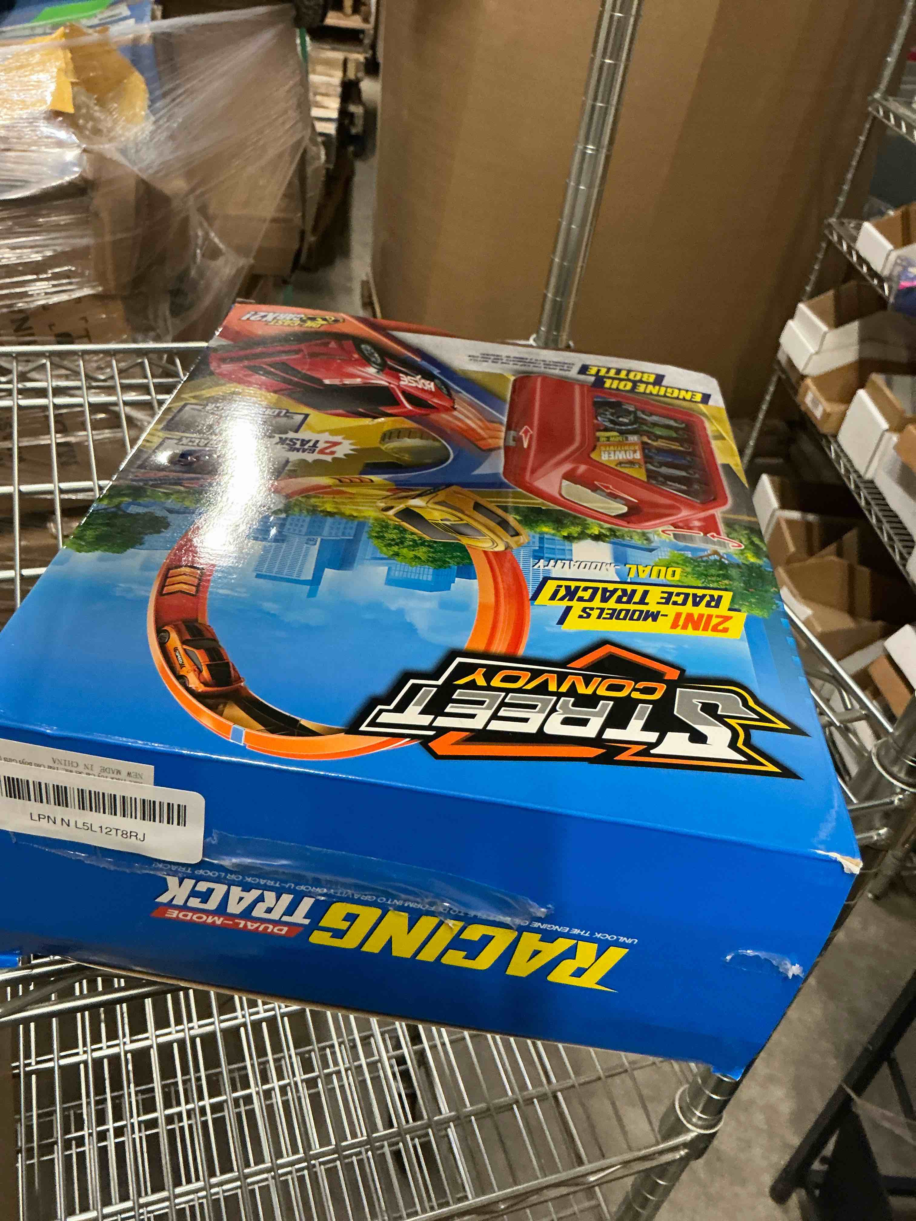 Condition photo showing Good Condition for Race Track Toy Car Set with 2 Race Cars,2 in 1 Car Tracks Style with Storage Box,Changeable Tracks Toys Birthday Gifts for Kids 3 4 5 6 7 8+Year Old Boys Girls (Blue) Special Edition