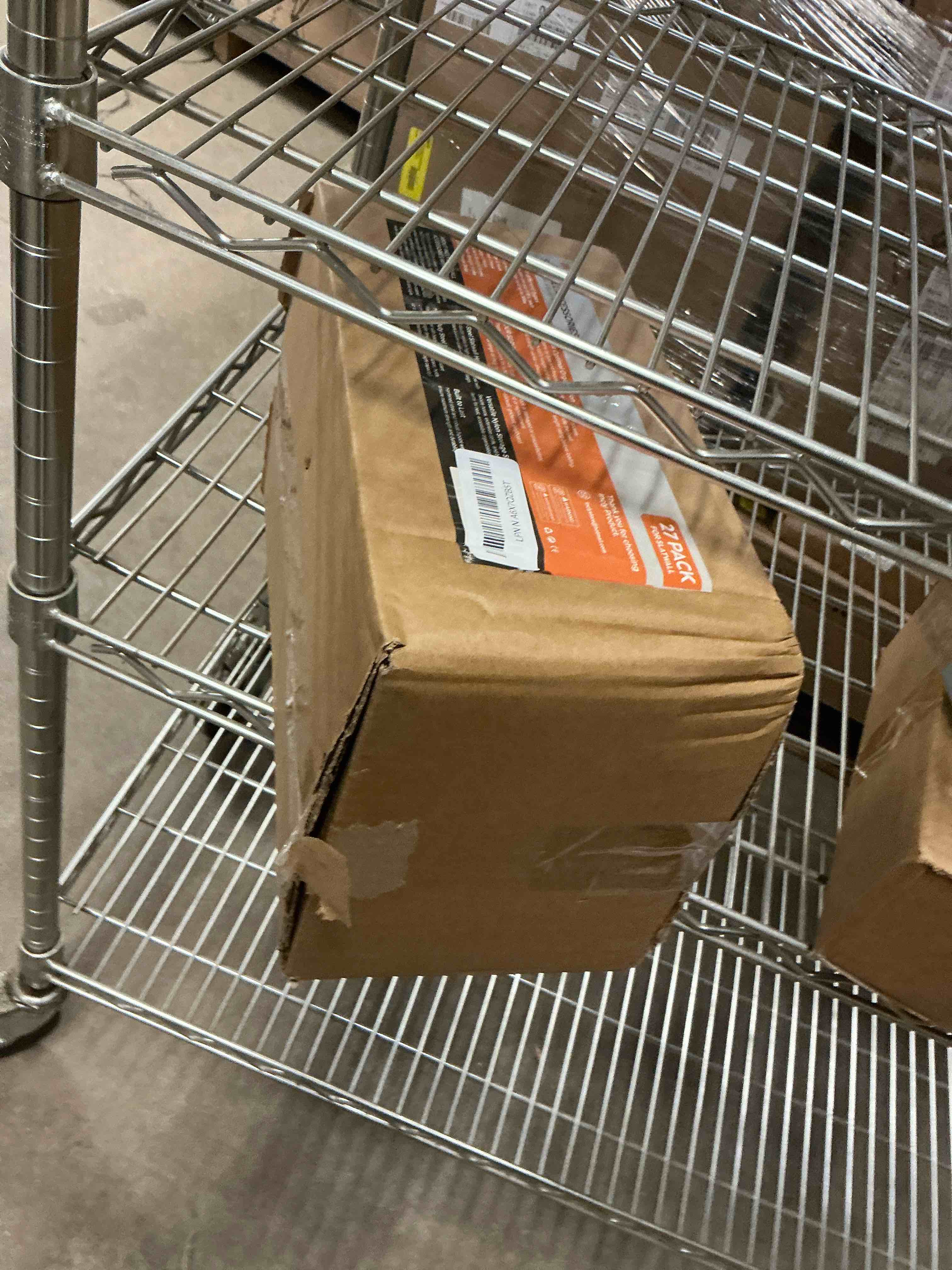 Condition photo showing Good Condition for INCLY 27PCS Slatwall Accessories Kit, Includes 3 Pack Ventilated Metal Wire Slat Wall Baskets, Multisized Heavy Duty Slatwall Hooks and Storage Strap for Room Workshop Garage Organization 27 PCS