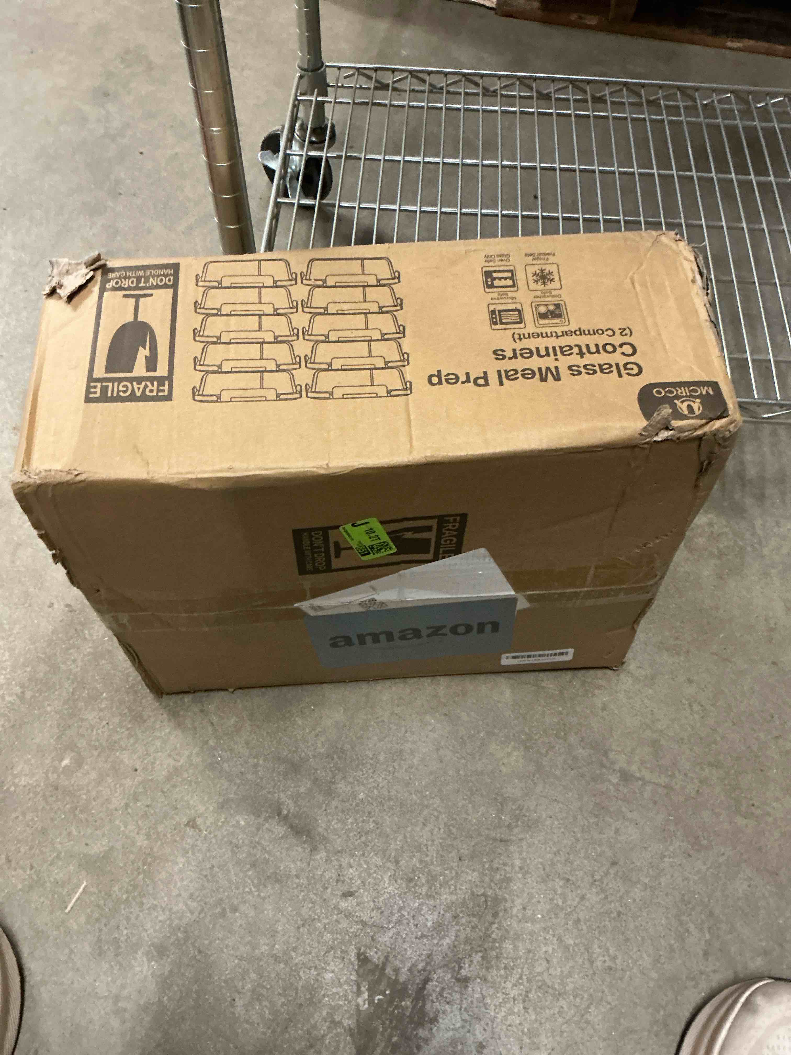 Condition photo showing Good Condition for M MCIRCO 10-Pack,30 Oz Glass Meal Prep Containers 2 Compartments Airtight Lunch Bento Boxes with Lids, Glass Food Storage Containers, Microwave, Oven, Freezer and Dishwasher gray-10pcs