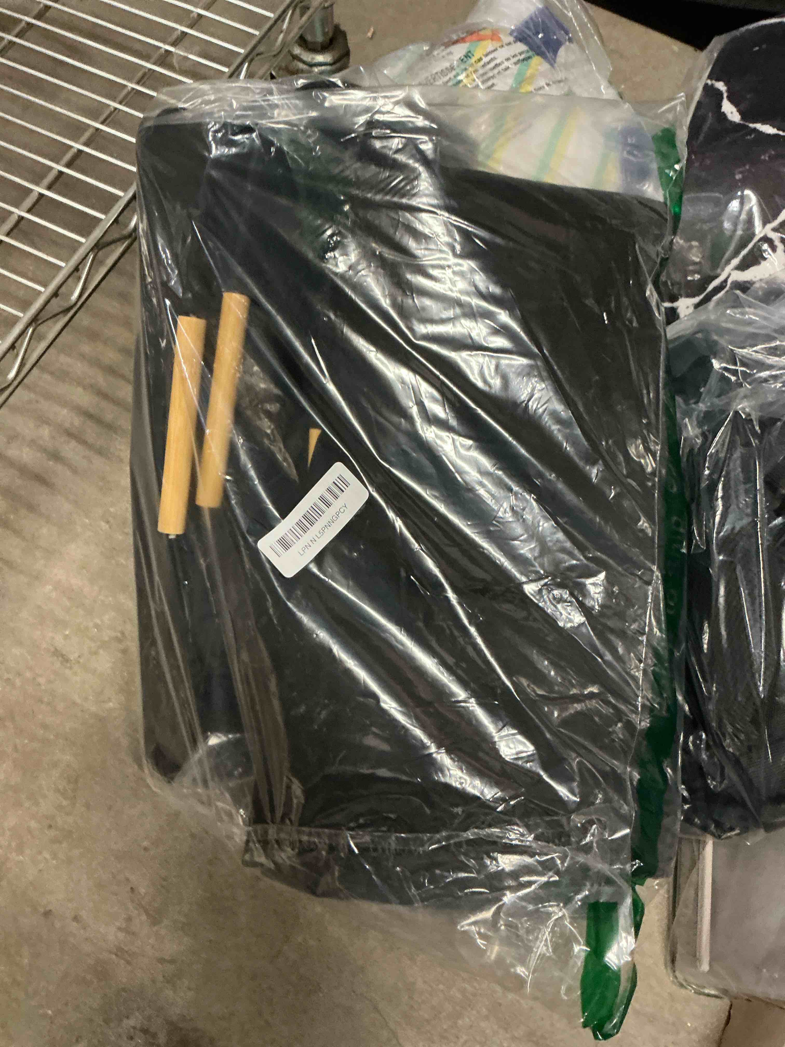 Condition photo showing Good Condition for STORAGE MANIAC 2-Pack Large Laundry Hamper, 100L (26.4 Gal) Collapsible Laundry Basket with Bamboo Handles, Freestanding Waterproof Clothes Hamper for Laundry Room, Bedroom, Dorm, Towels, Toys, Black Black 100L x 2