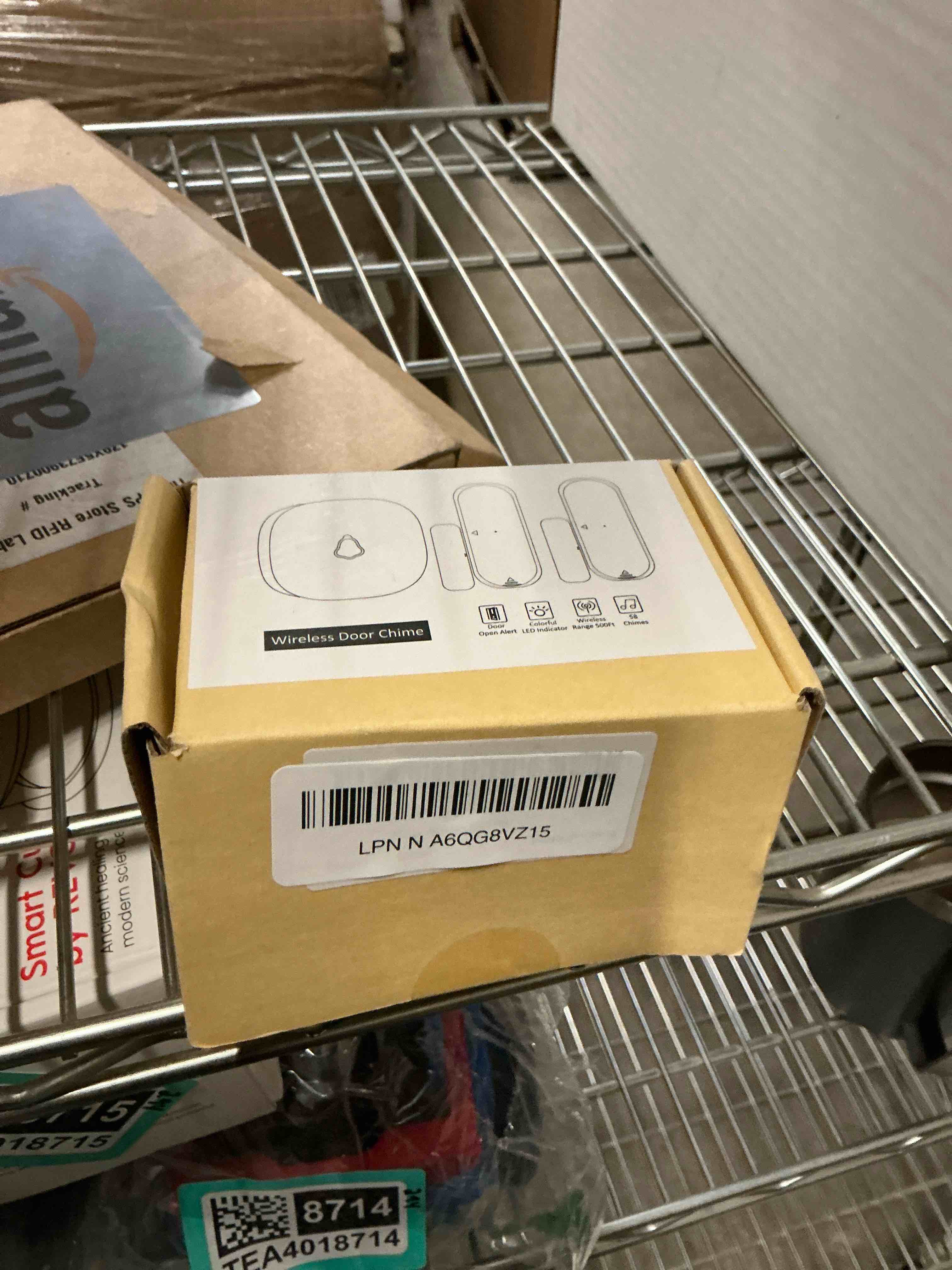 Condition photo showing Good Condition for Door Alarms When Opened, METAK Wireless Door Sensor with 500Ft Wider Range LED Indicator, Personalized Door Chime Offers 58 Chimes 5 Volume Levels for Home Store Office, 2 Sensors+1 Receiver