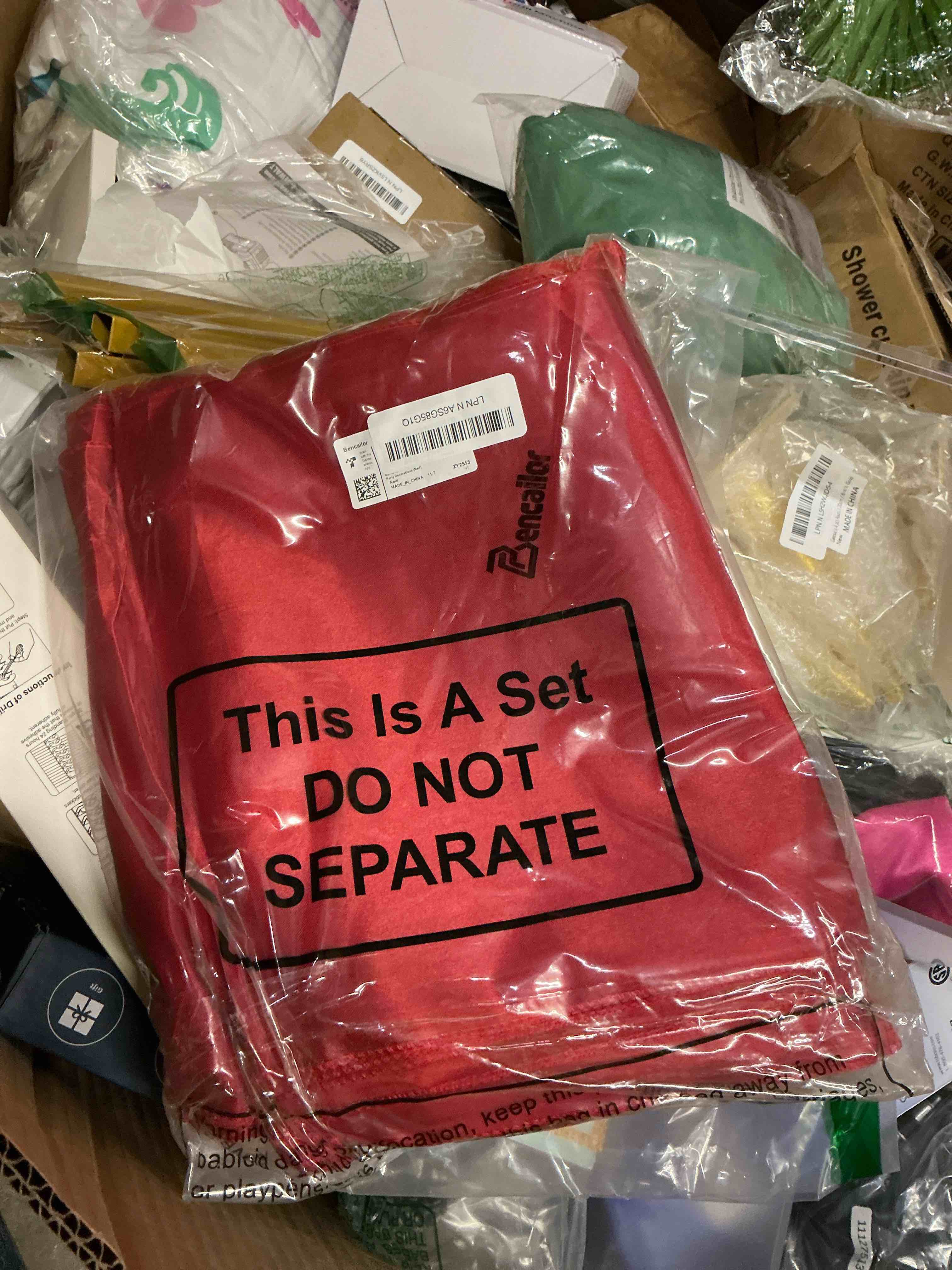 Condition photo showing Good Condition for Bencailor 24 Pcs Red Satin Table Runner Bulk 12 x 108 Inches Long Table Runners Bright Smooth Fabric Tablecloth for Wedding Banquet Birthday Valentines St Patrick's Day Party Decorations Red 24