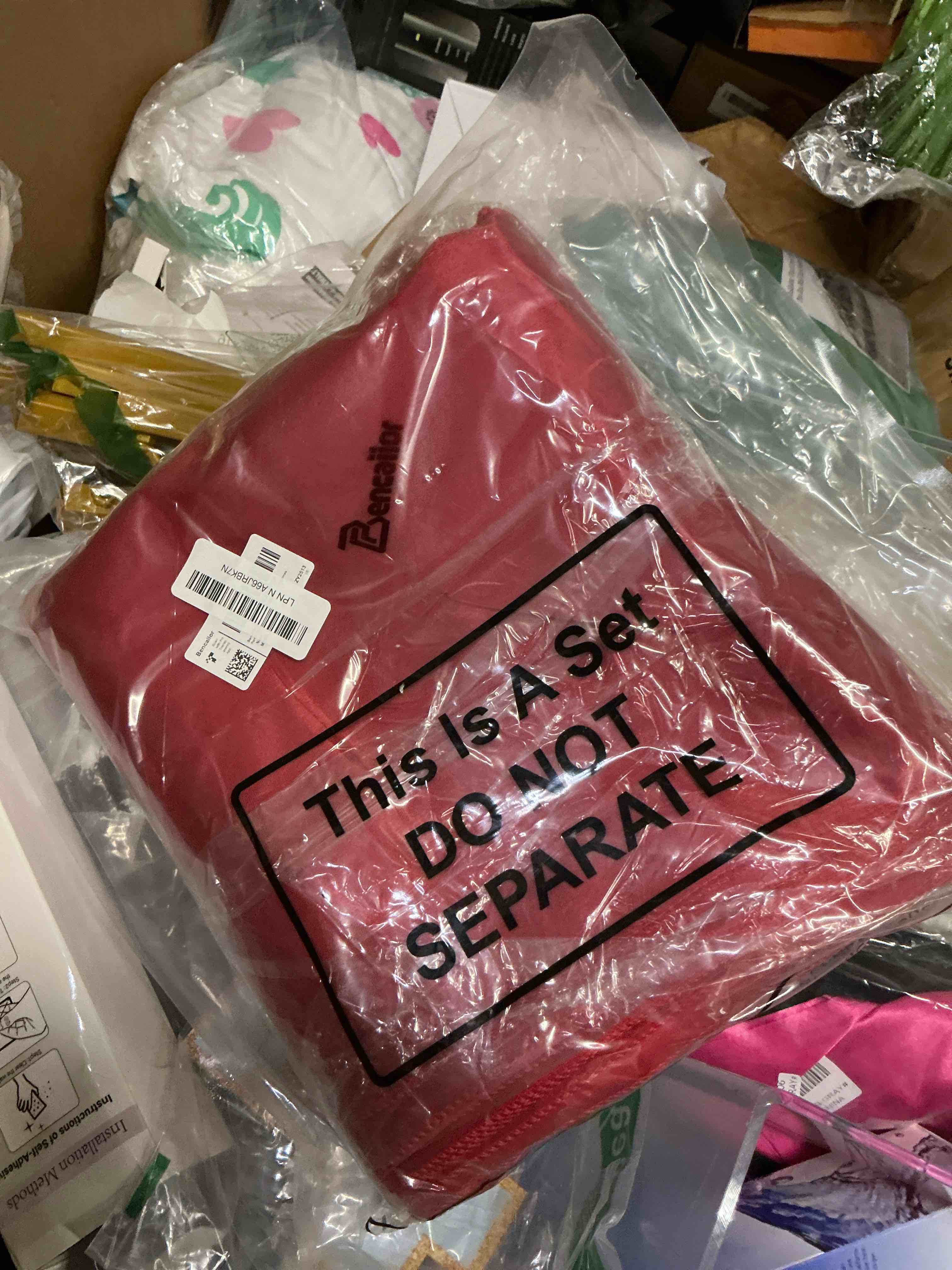 Condition photo showing Good Condition for Bencailor 24 Pcs Red Satin Table Runner Bulk 12 x 108 Inches Long Table Runners Bright Smooth Fabric Tablecloth for Wedding Banquet Birthday Valentines St Patrick's Day Party Decorations Red 24