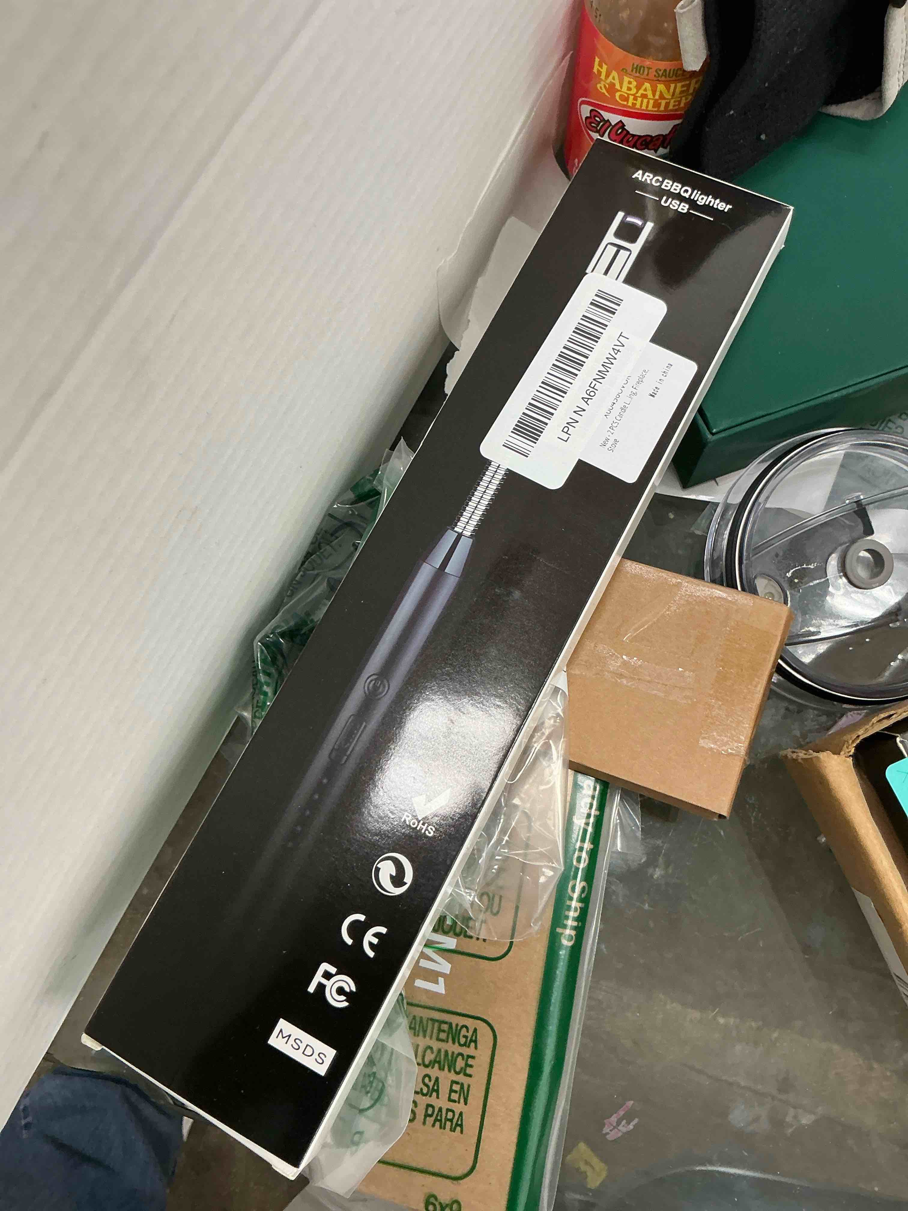 Condition photo showing Good Condition for 2 PCS Candle Lighter, Electric Lighter Arc Windproof Flameless with 360° Flexible Neck & LED Power Display, Lighters for Candle for BBQ, Grill, Camping, Fireplace, Stove Black