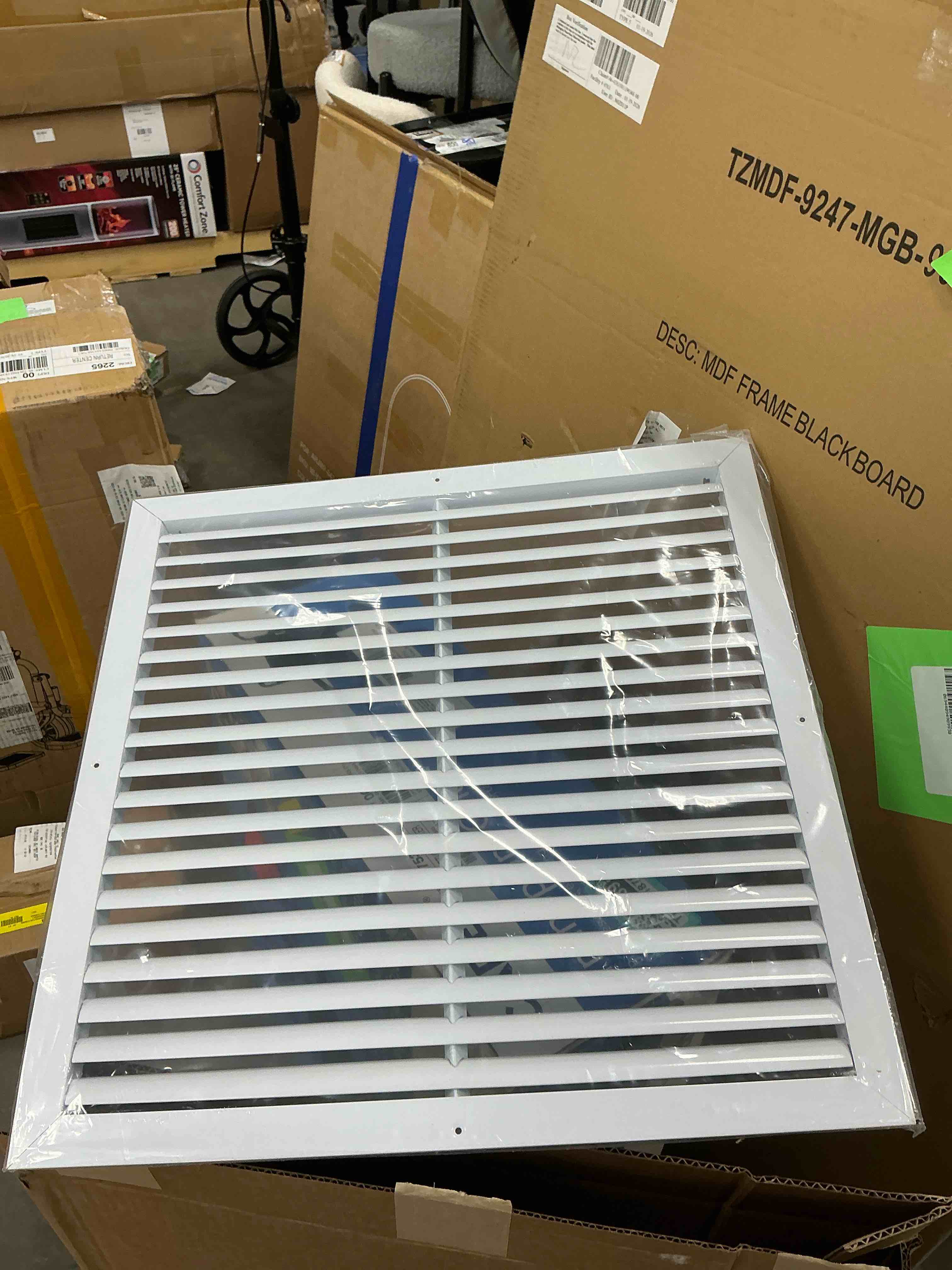 Condition photo showing New/Like New for Vent Cover 20 x 20 Aluminum Return Air Grille, Rustproof, 1-Pack [21.6" x 21.6" Face]