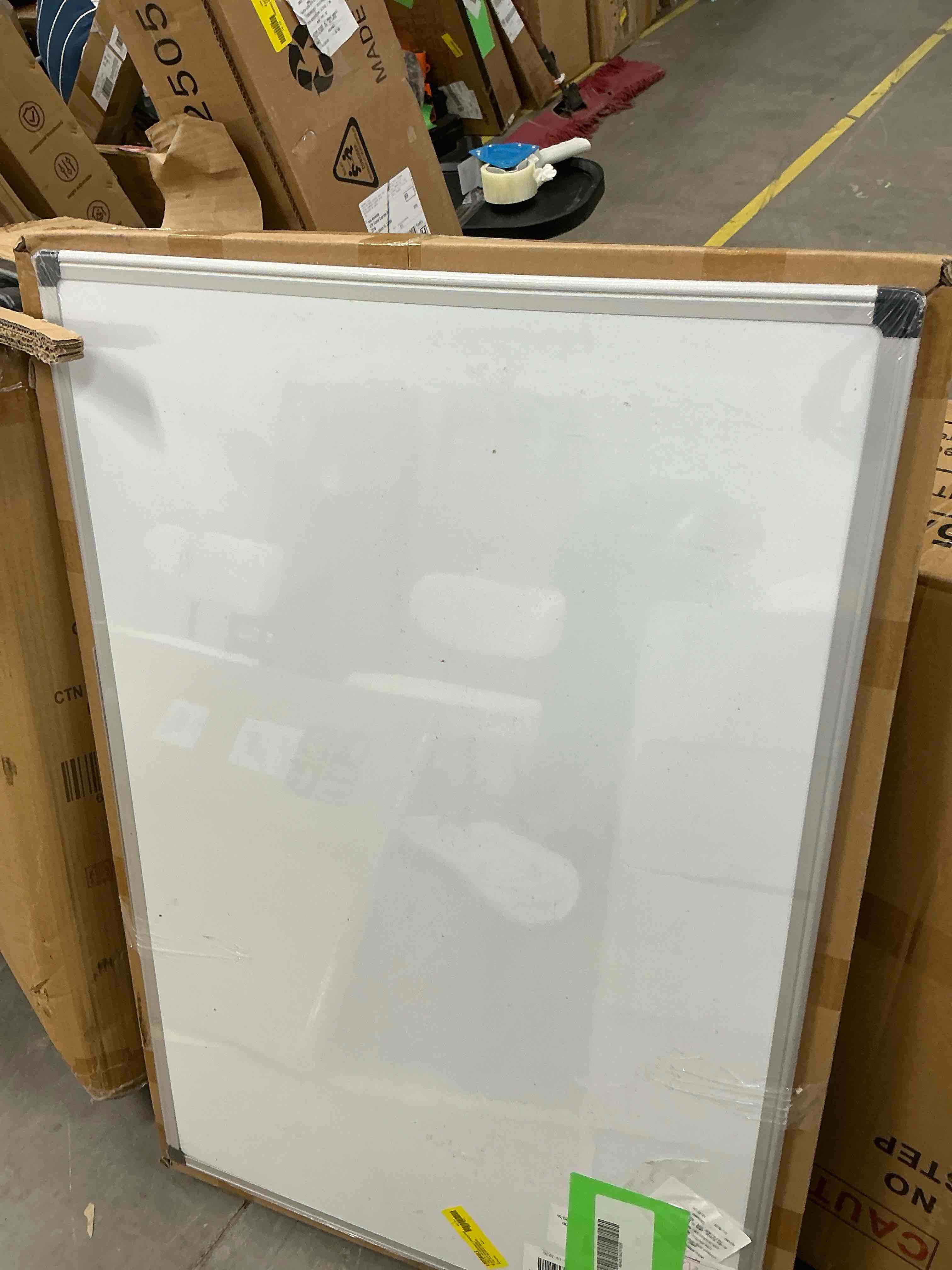Condition photo showing Good Condition for VUSIGN Magnetic Dry Erase Whiteboard, 35x23 Inches, Wall Mounted with Pen Tray, Silver Aluminium Frame