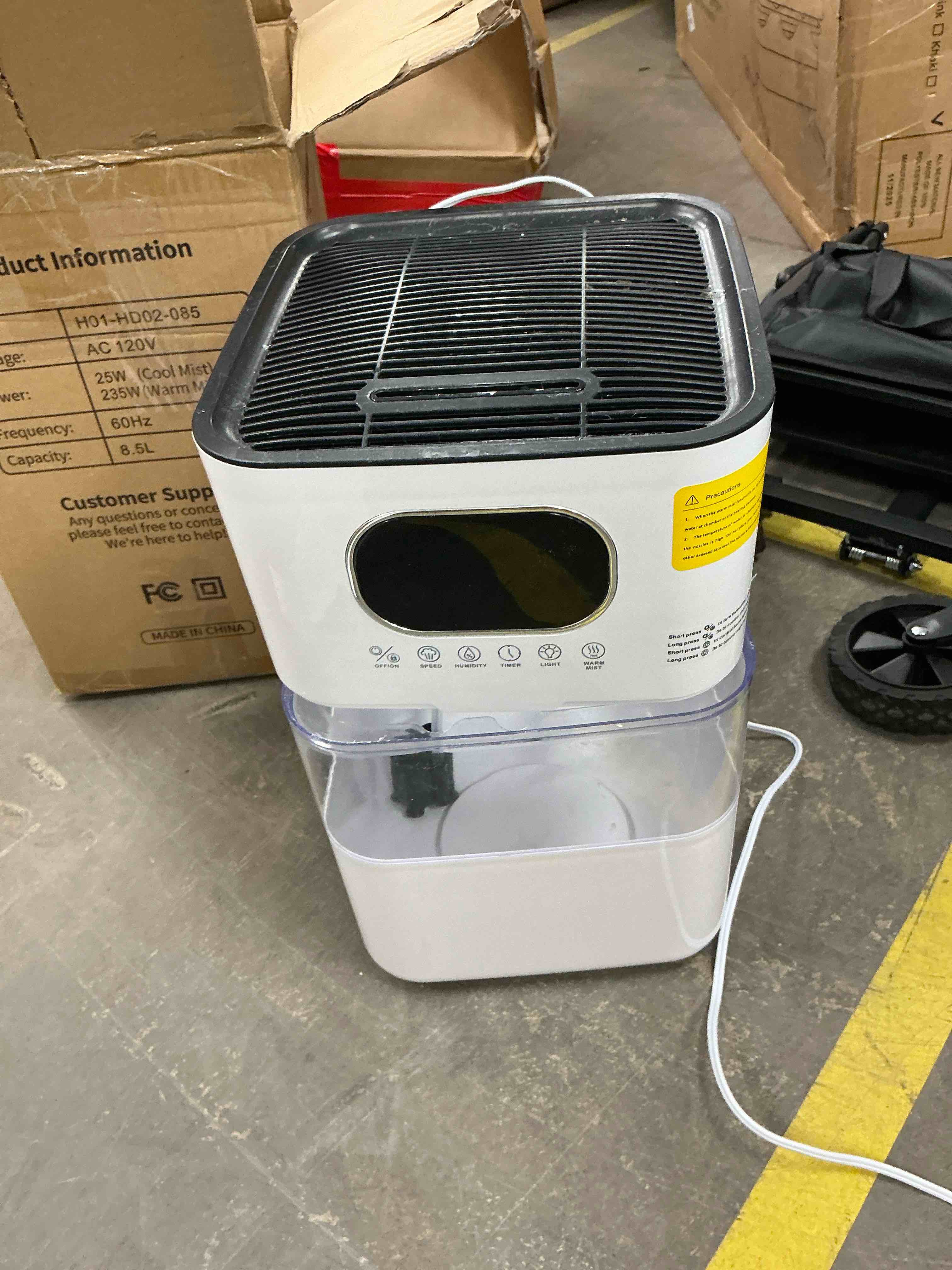 Condition photo showing Good Condition for Dhole 8.5L Humidifiers with Warm Mist Smart Humidifier with Auto Shut-Off Customizable Humidity (40-90%) Quiet Operation for Whole Night Sleep