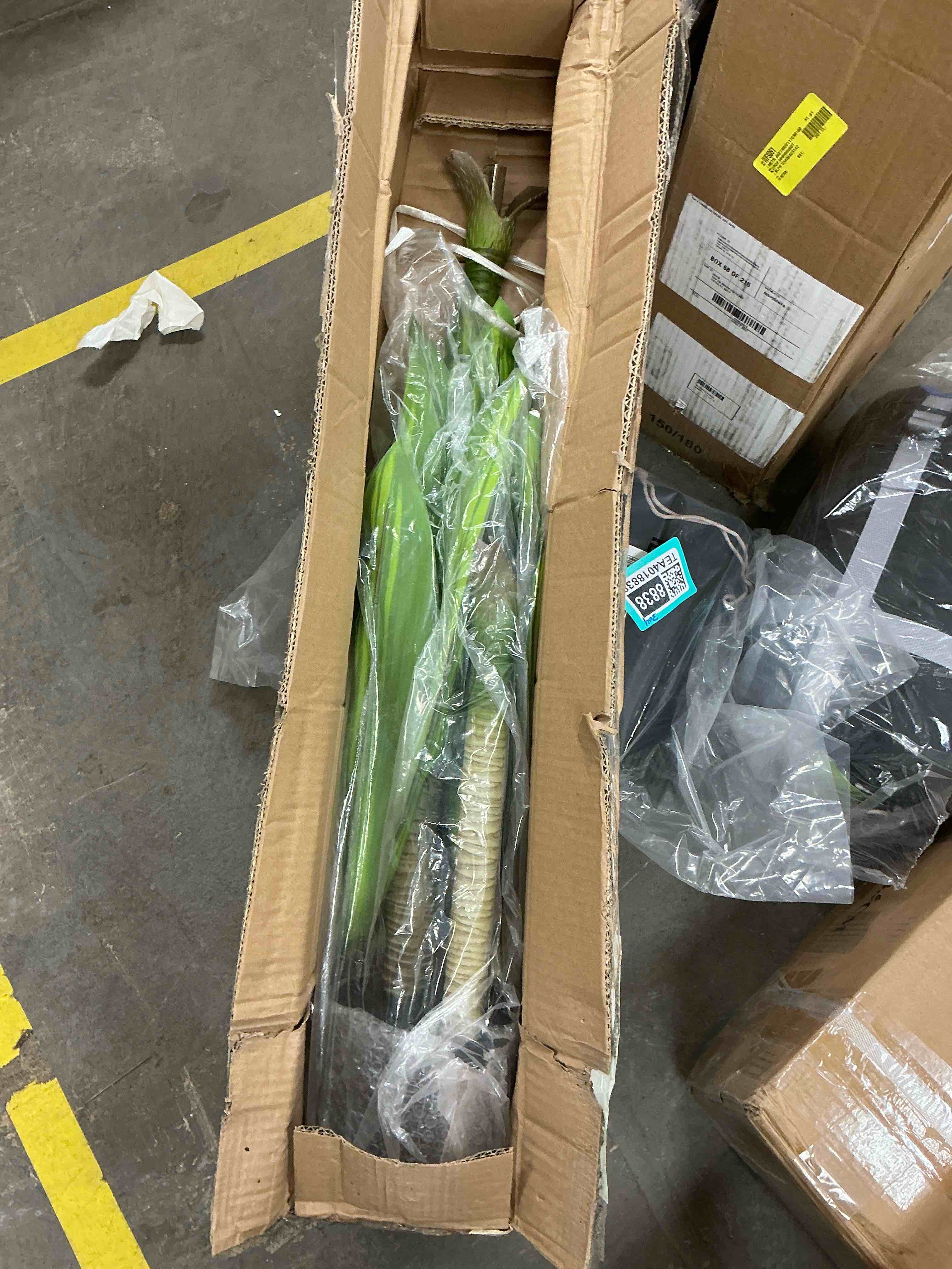 Condition photo showing Good Condition for Artificial Plants, 4ft Fake Dracaena Tree in Black Plastic Pot, Faux Plants Indoor Outdoor Decor, Silk Plants for Home Decor Office Porch Patio Perfect Housewarming Gift