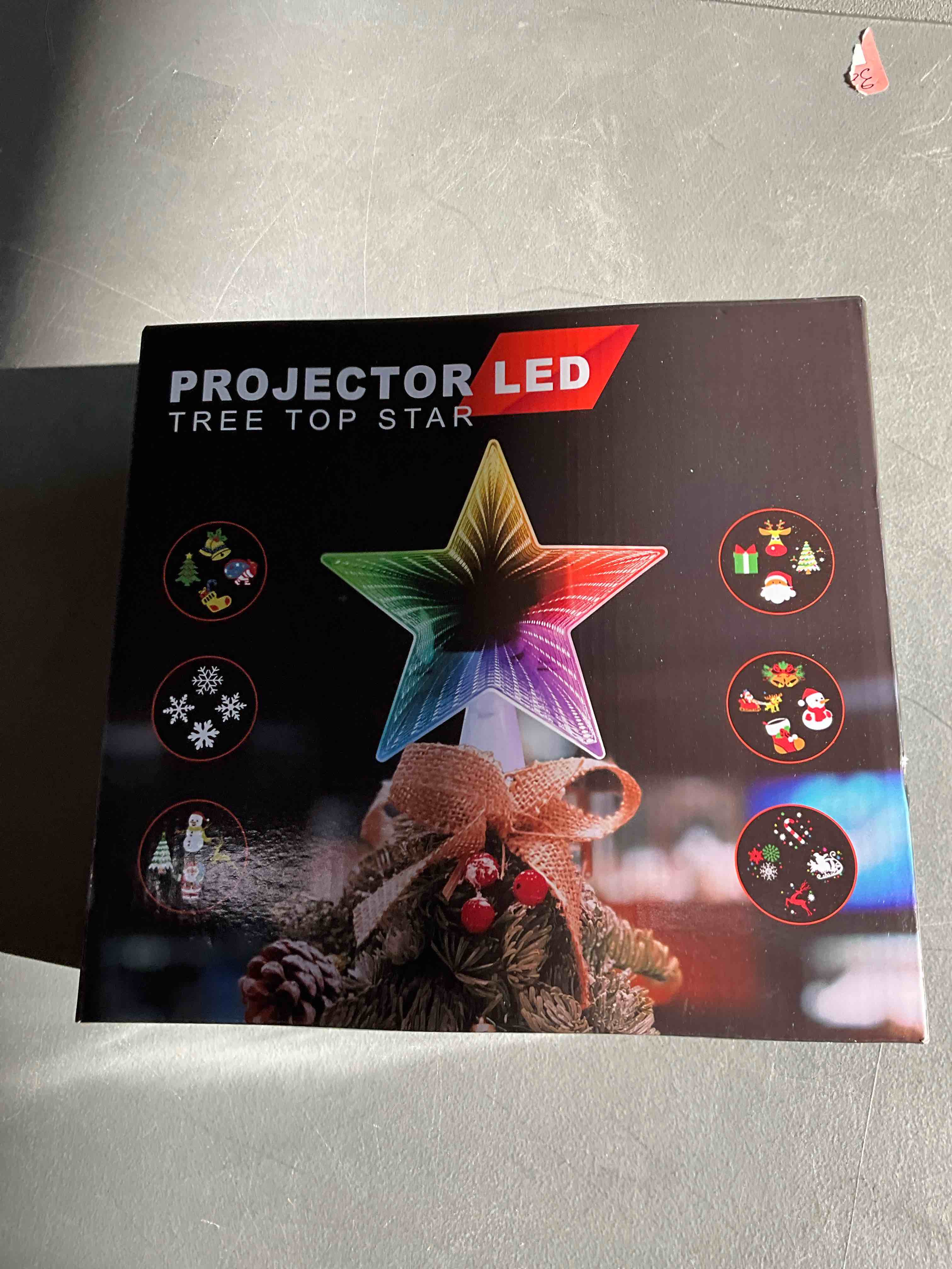 Condition photo showing New/Like New for Christmas Tree Topper with 12 Lighting Effects and 6 Projection Modes, Christmas Star Tree Topper with Built-in Rotating Projector,104 Colorful LED 3D Dynamic Lighting Effect Christmas Tree Decoration 3d Color Light