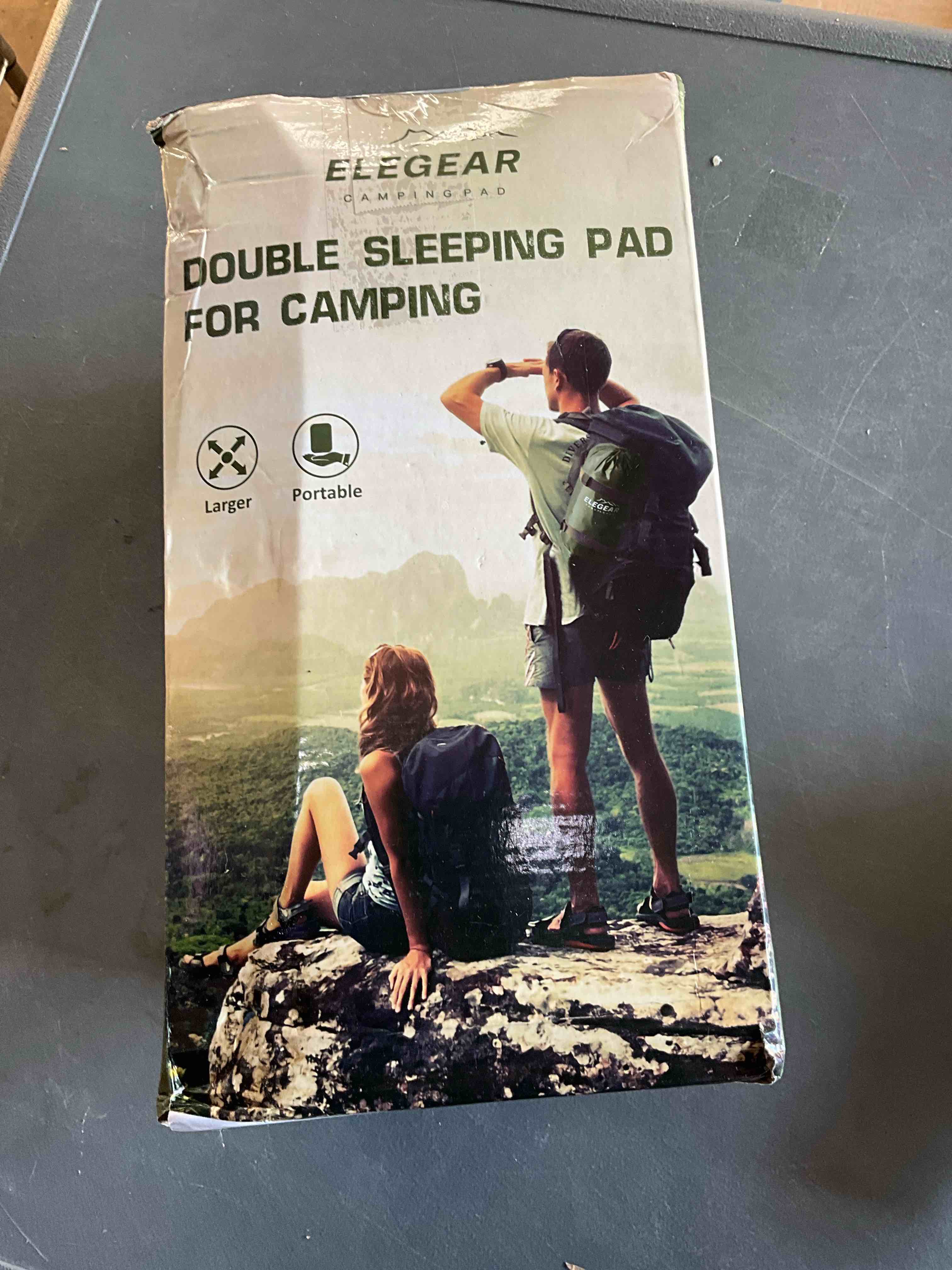 Condition photo showing Good Condition for Elegear Double Sleeping Pad for Camping, 4" Ultra-Thick Self Inflating Camping Pad 2 Person with Pillow Built-in Foot Pump Camping Sleeping Mat for Backpacking, Hiking, Portable Camping Pad