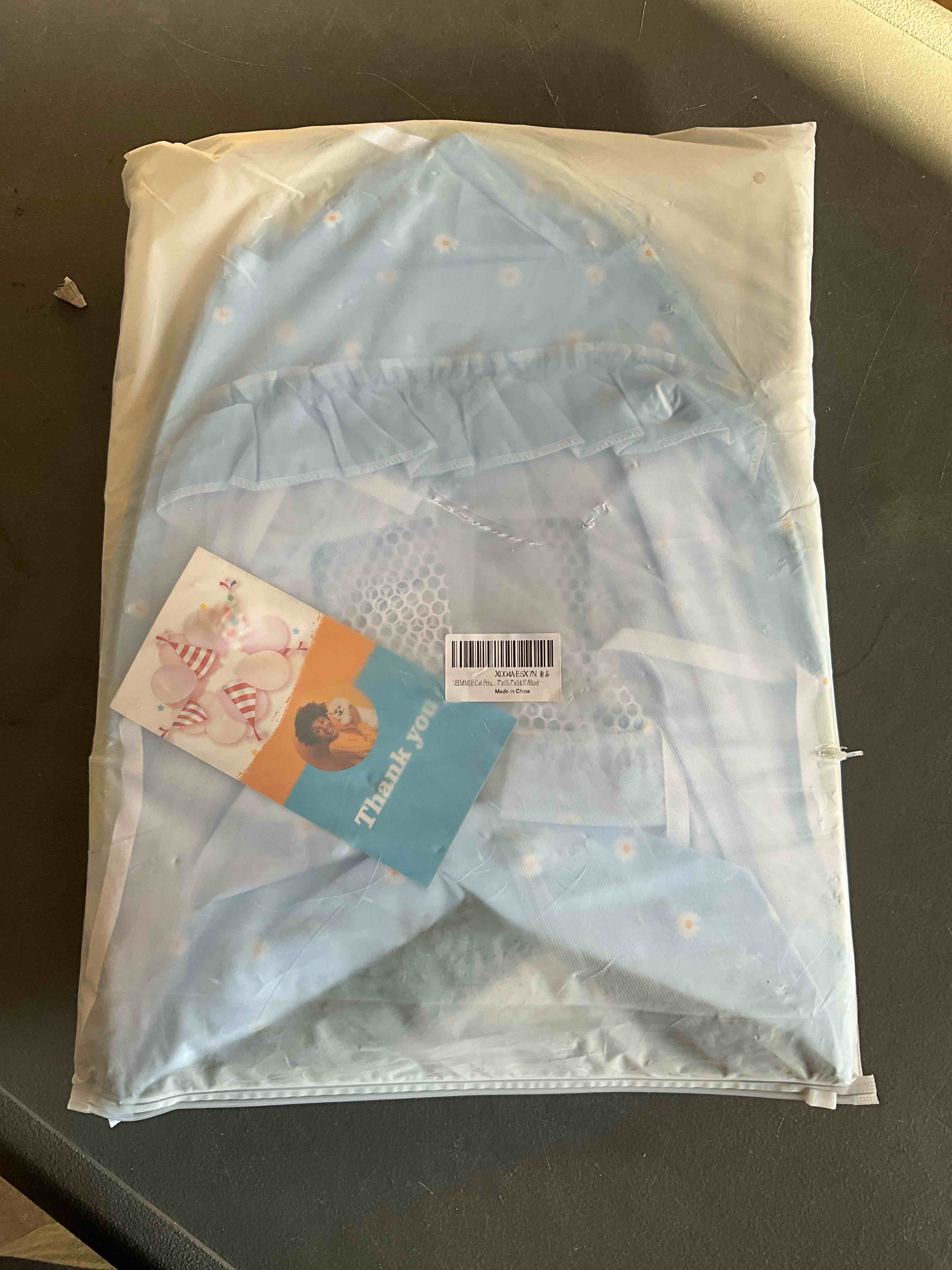 Condition photo showing Good Condition for Cat Princess Bed Tent House - Kitty Cute Beds Indoor,Small Dog House Indoor/Outdoor Cave Nest Bed Small Dog Tent for Cat,Puppy Tents (15.7"x15.7"x14.5"/Blue) M Blue