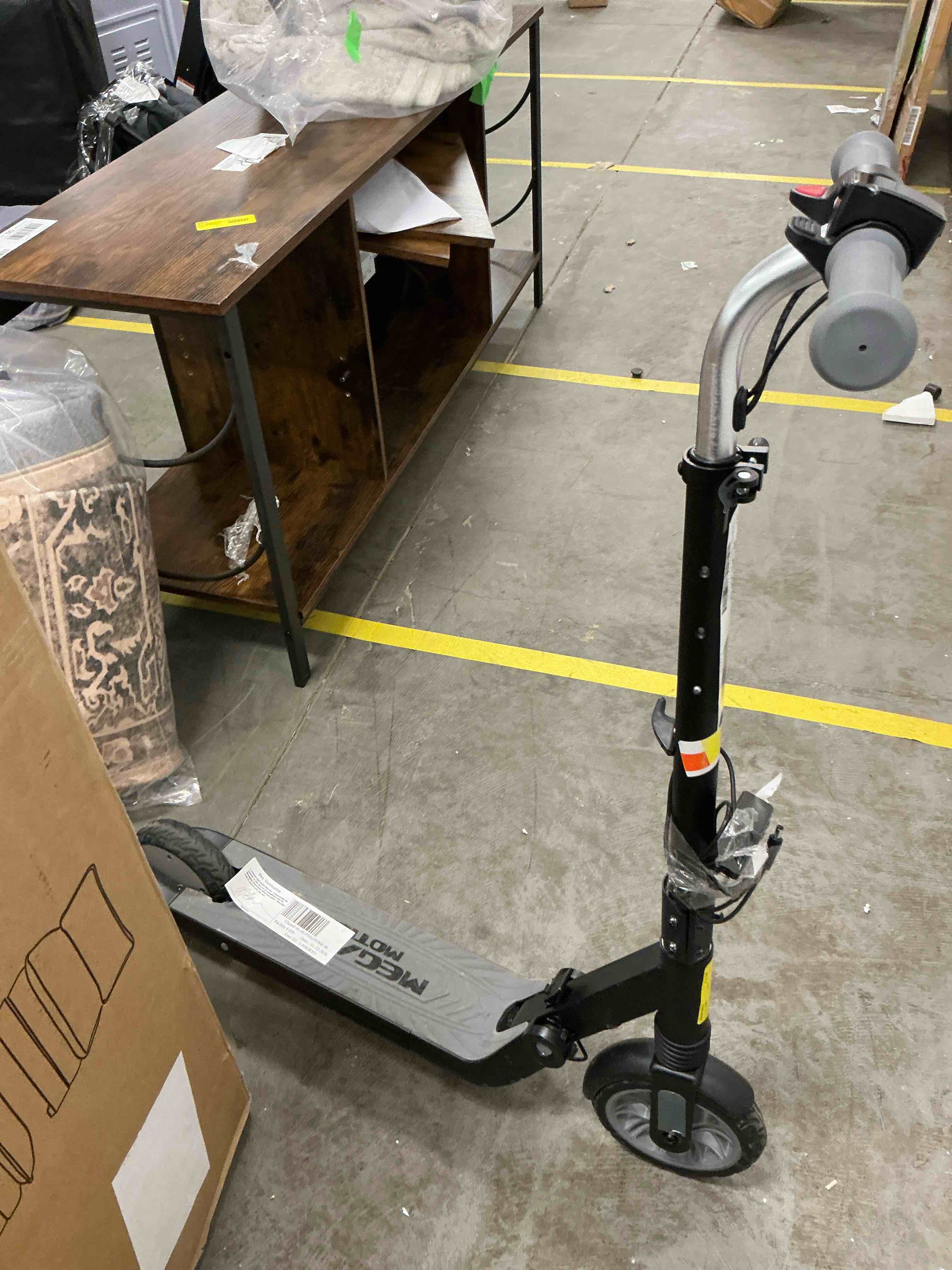 Condition photo showing Good Condition for Mega Motion ME1 Electric Kids Scooter – Children and Toddler Foldable Kick Scooter – Adjustable Handlebar – Indoor and Outdoor - 3 Speed ??Adjustment, with LED Lights & Rear Brake – Ages 6+